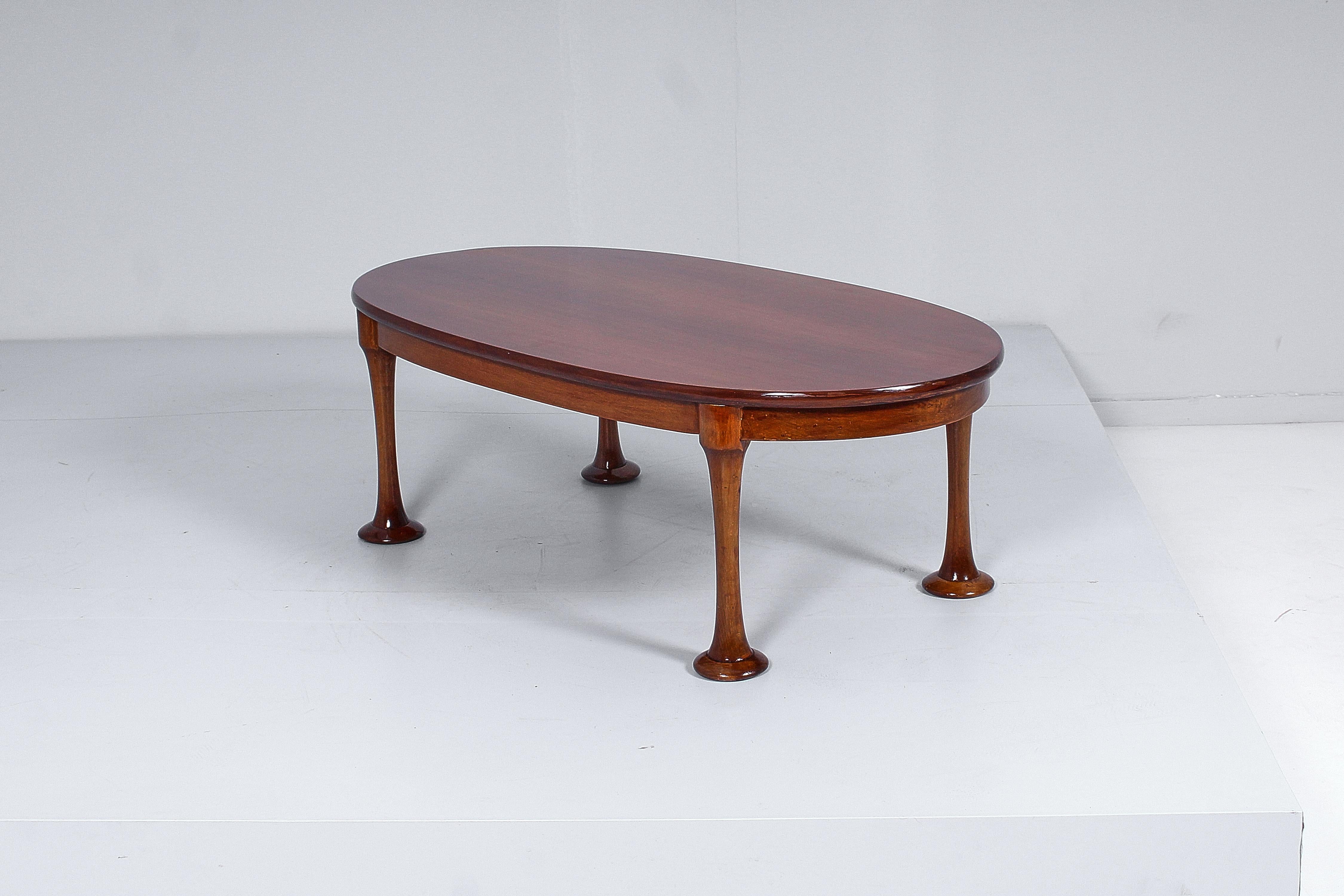 Midcentury A. Mangiarotti Style Wood Coffee Table, 60s, Italy For Sale 3