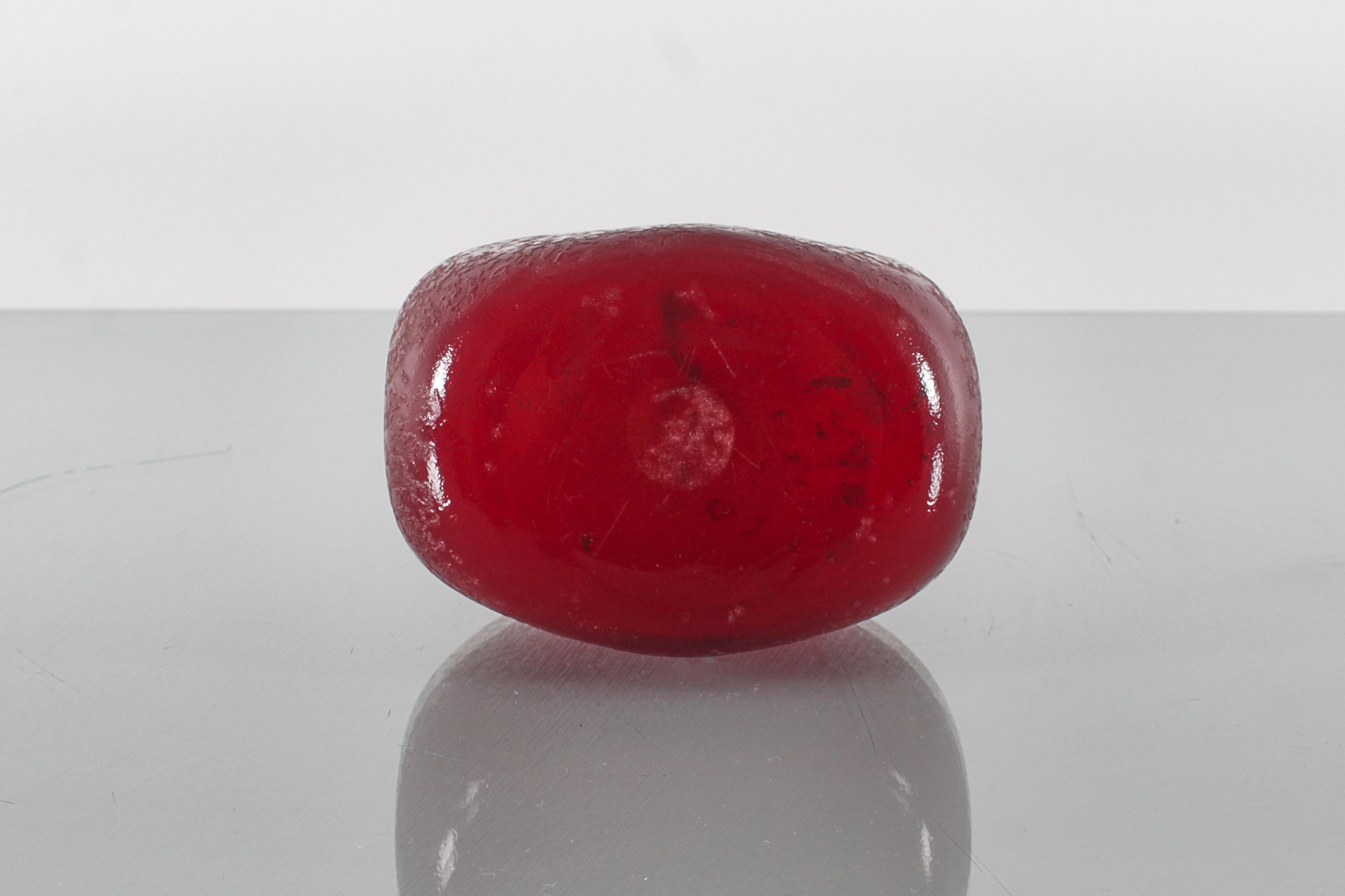 Vaso a fiore singolo in vetro di Murano rosso di metà secolo A. Seguso (attr.) 60s Italy in vendita 9