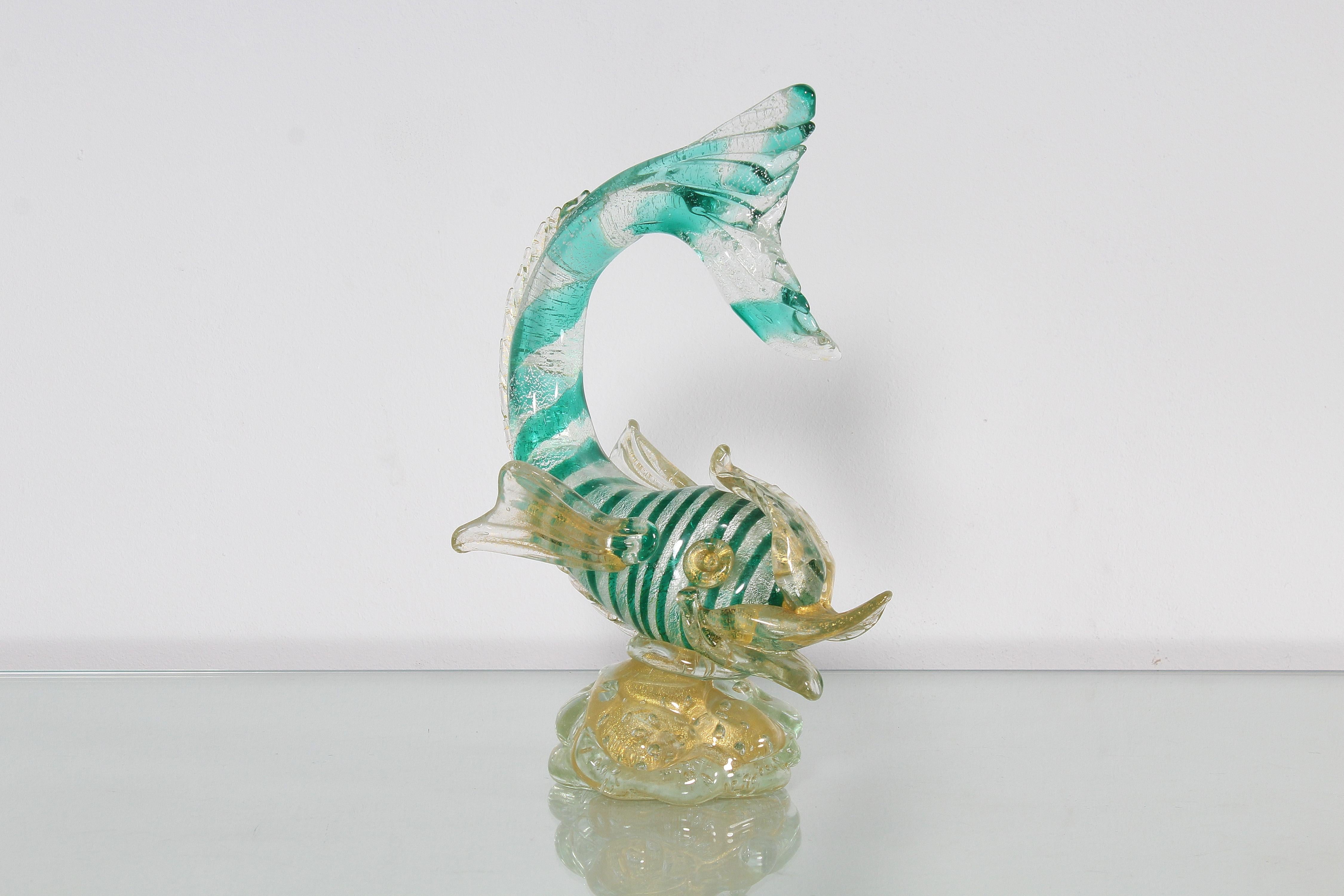 Modern Mid-Century A. Seguso Murano Glass Fish, Italy, 1950