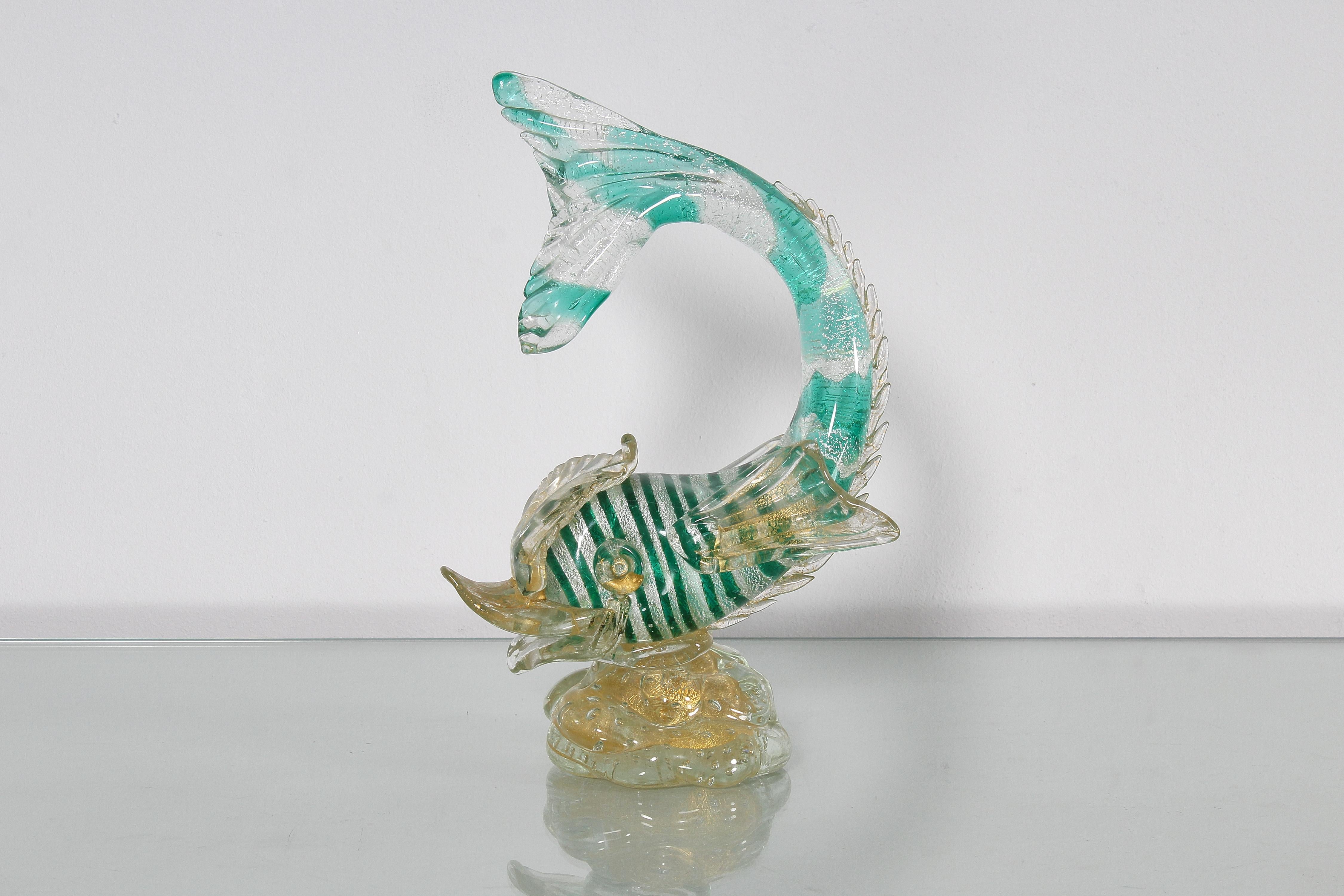 Mid-20th Century Mid-Century A. Seguso Murano Glass Fish, Italy, 1950