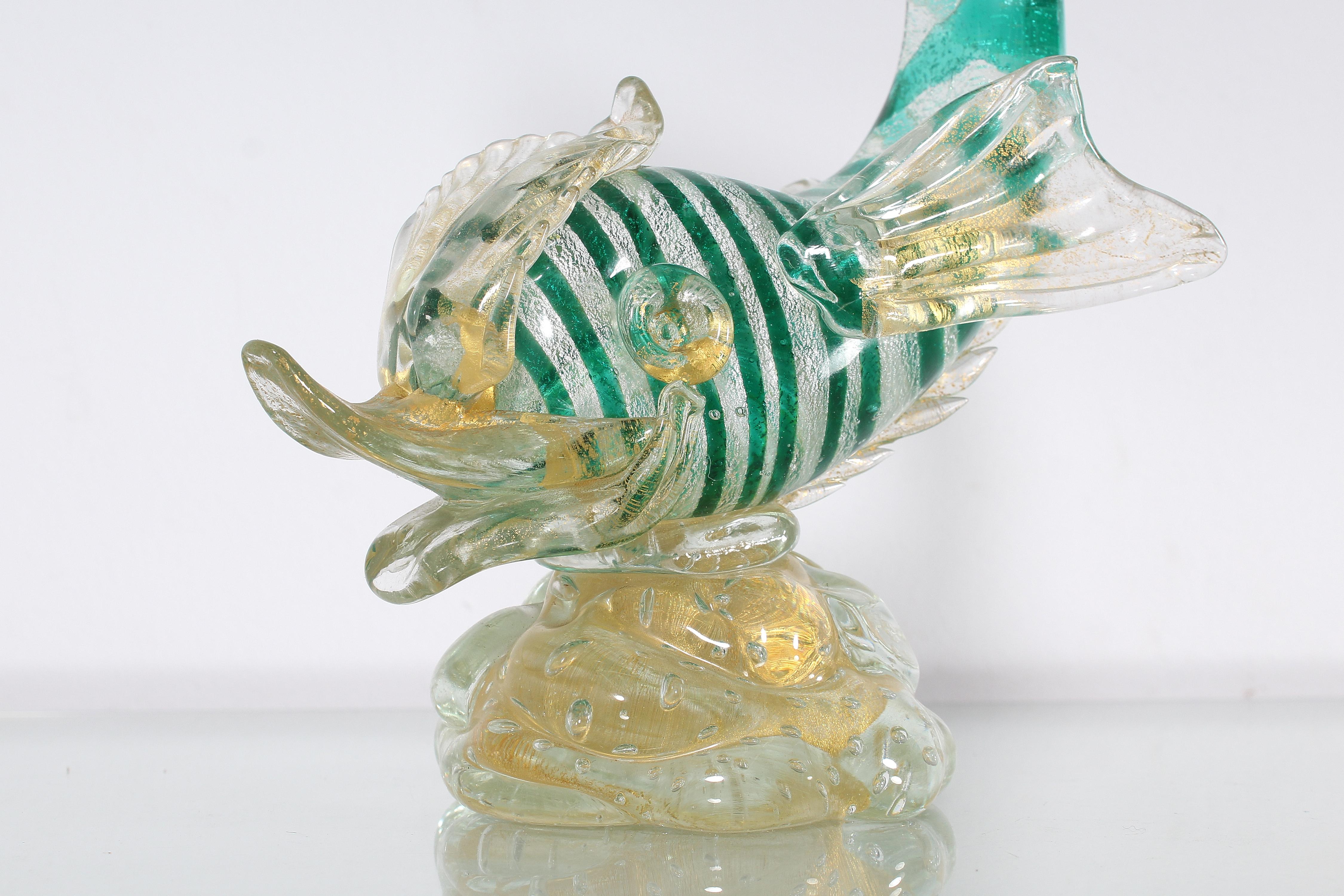Art Glass Mid-Century A. Seguso Murano Glass Fish, Italy, 1950