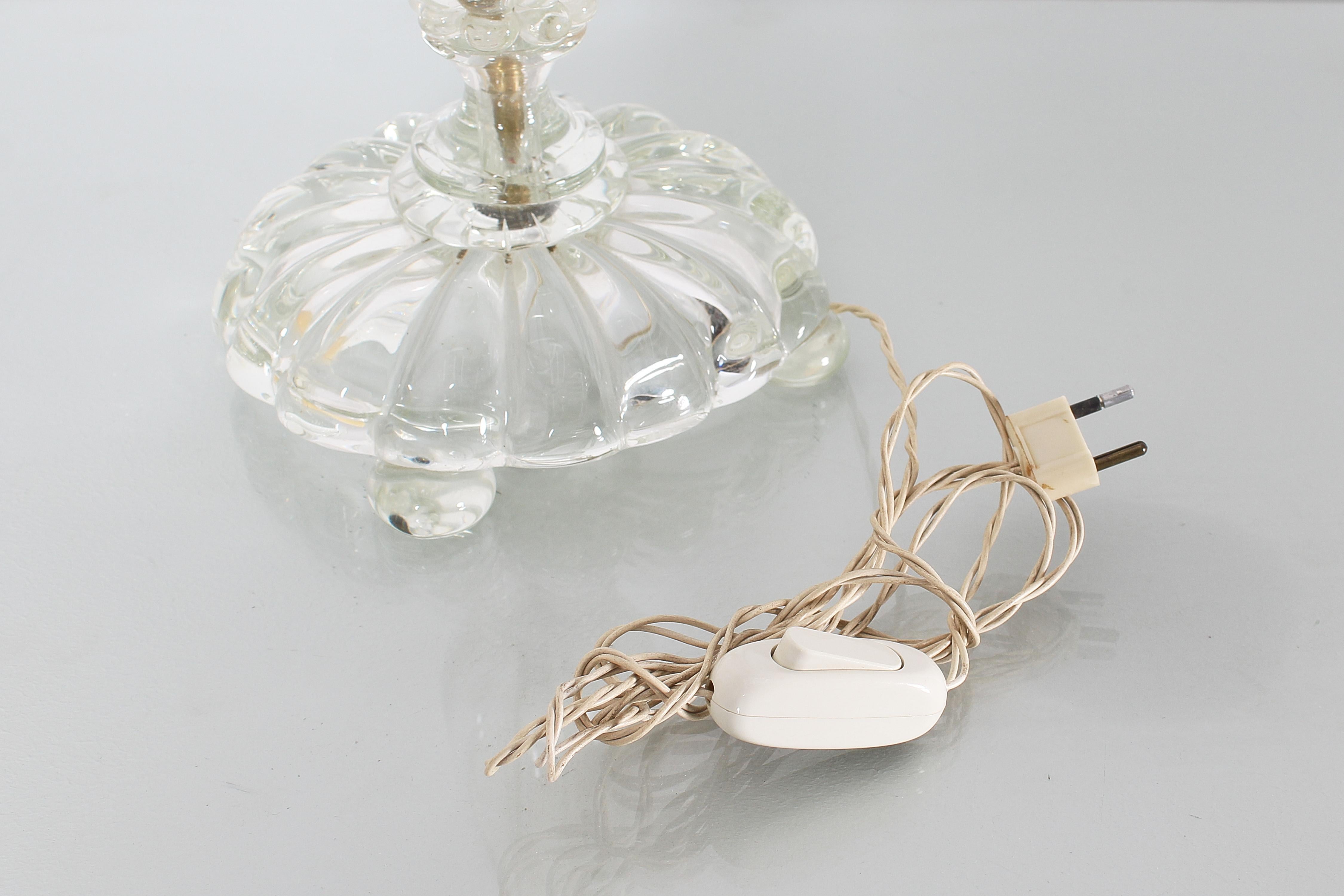 Mid-Century A. Seguso  Murano Glass Table Lamp 40s Italy 4