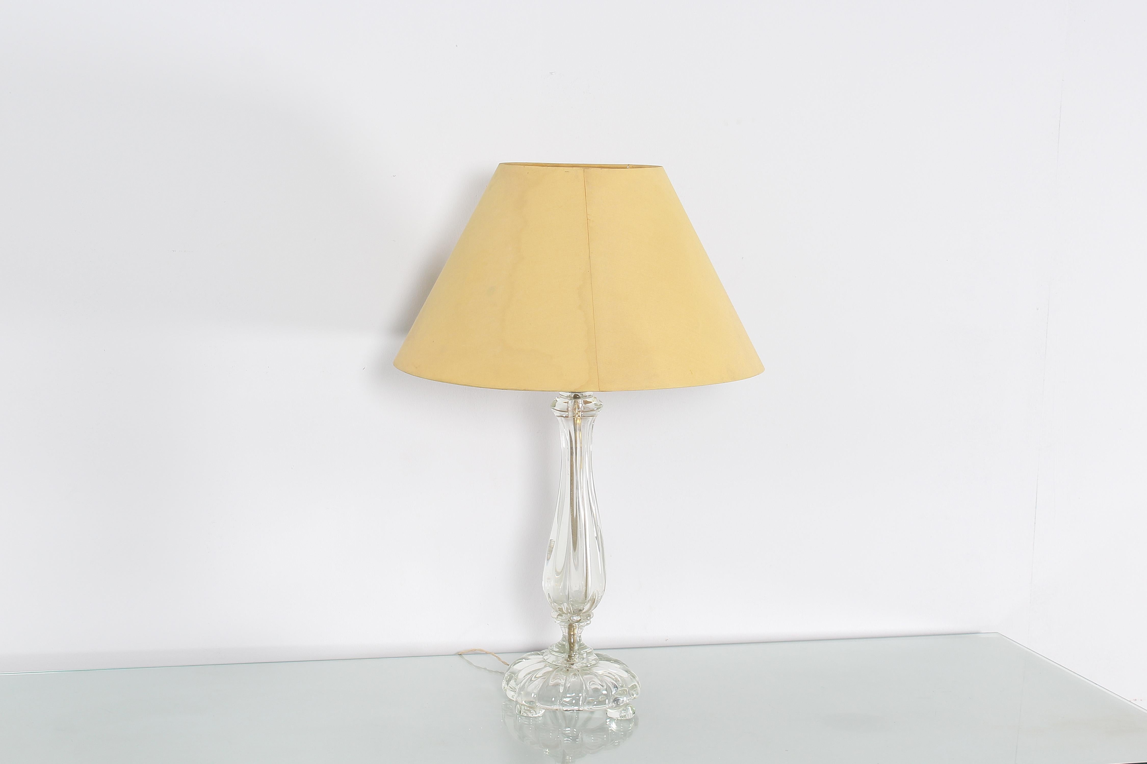 Italian Mid-Century A. Seguso  Murano Glass Table Lamp 40s Italy