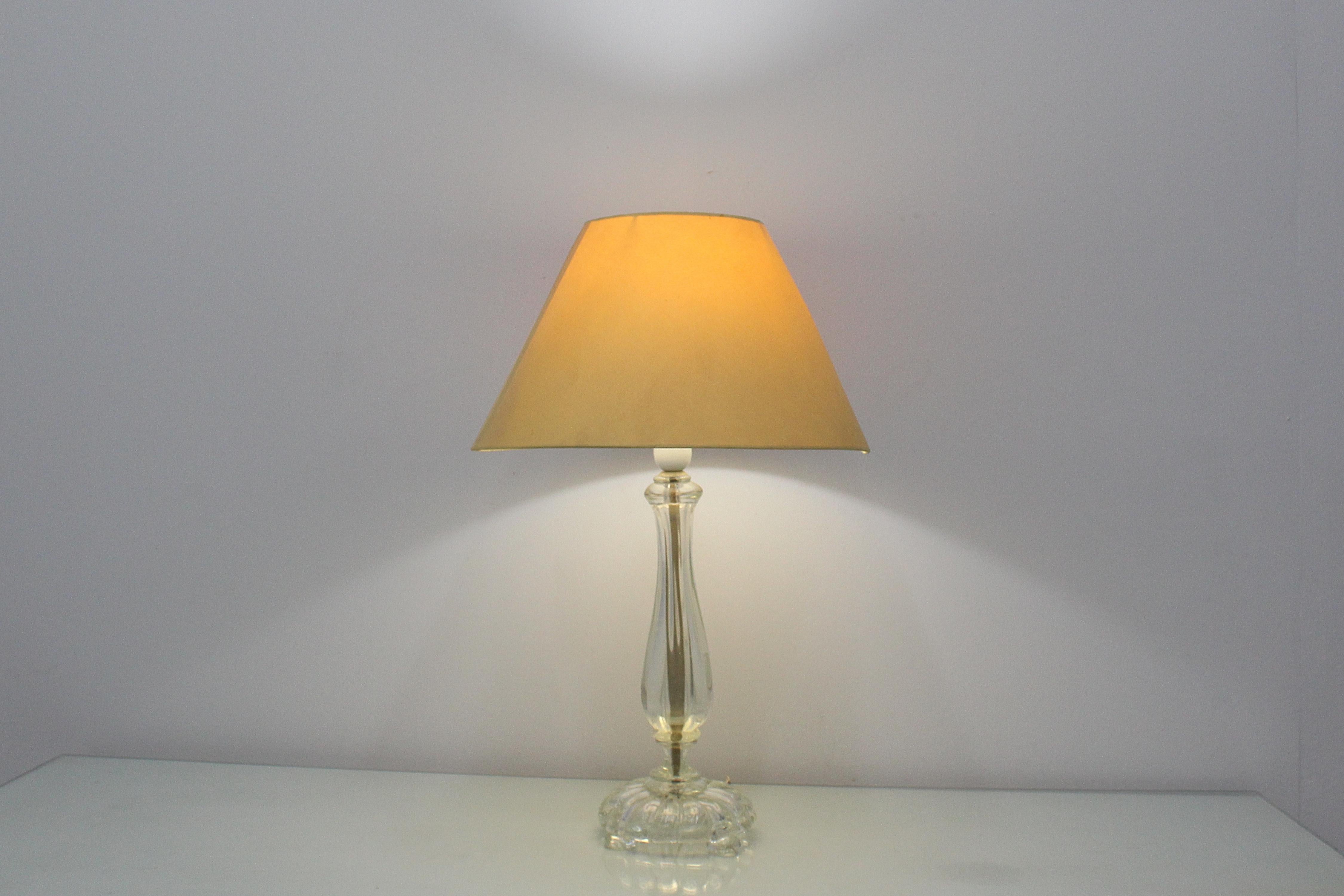 Mid-Century A. Seguso  Murano Glass Table Lamp 40s Italy 1
