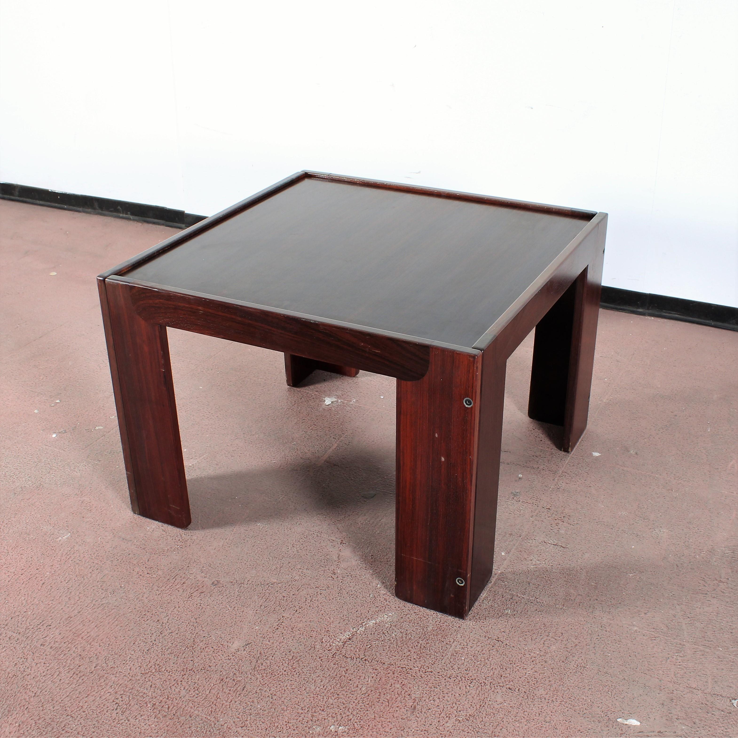 Mid-Century A. & T. Scarpa for Cassina, Meda Wood Coffee Table mod 771 '65 Italy 12