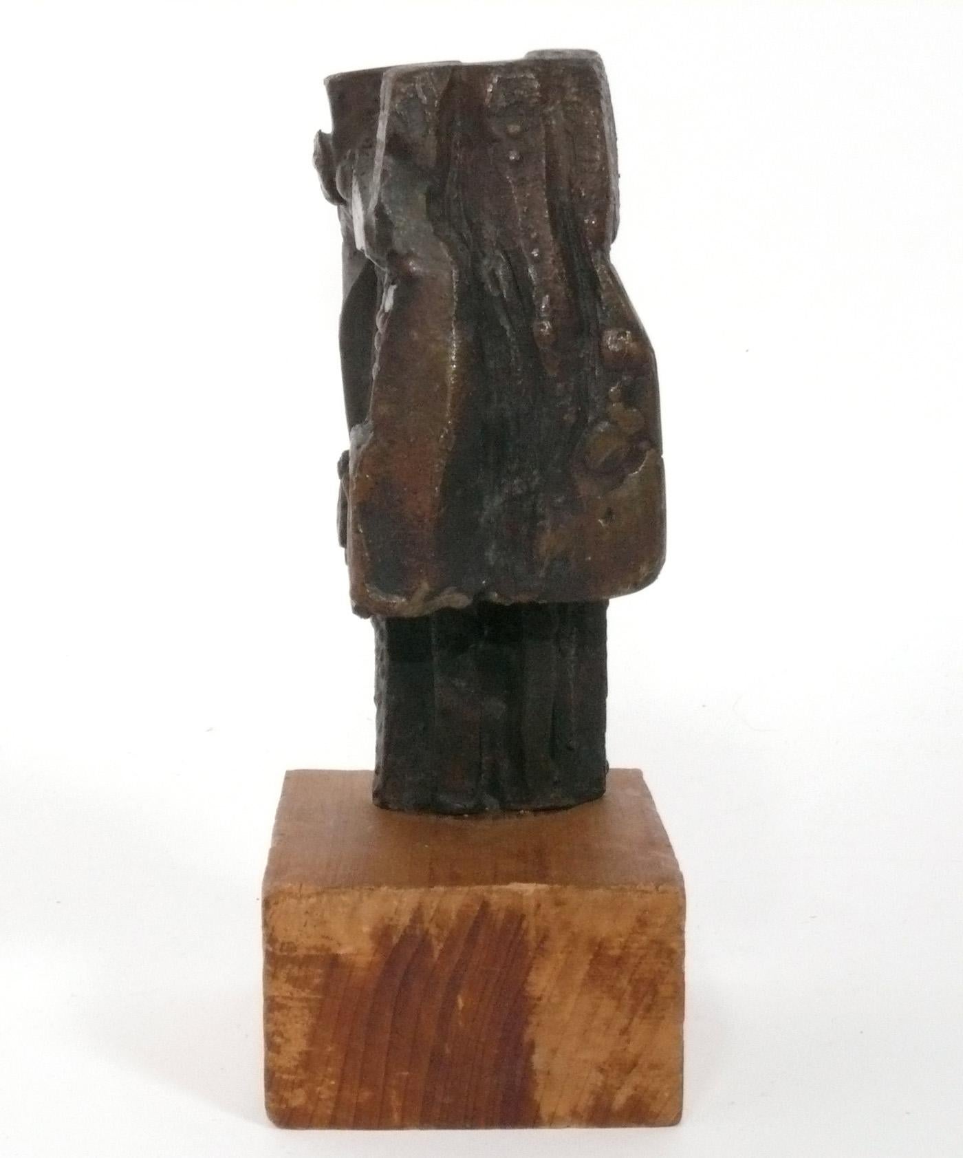 Mid-Century Modern Sculpture abstraite en bronze du milieu du siècle circa 1960 en vente