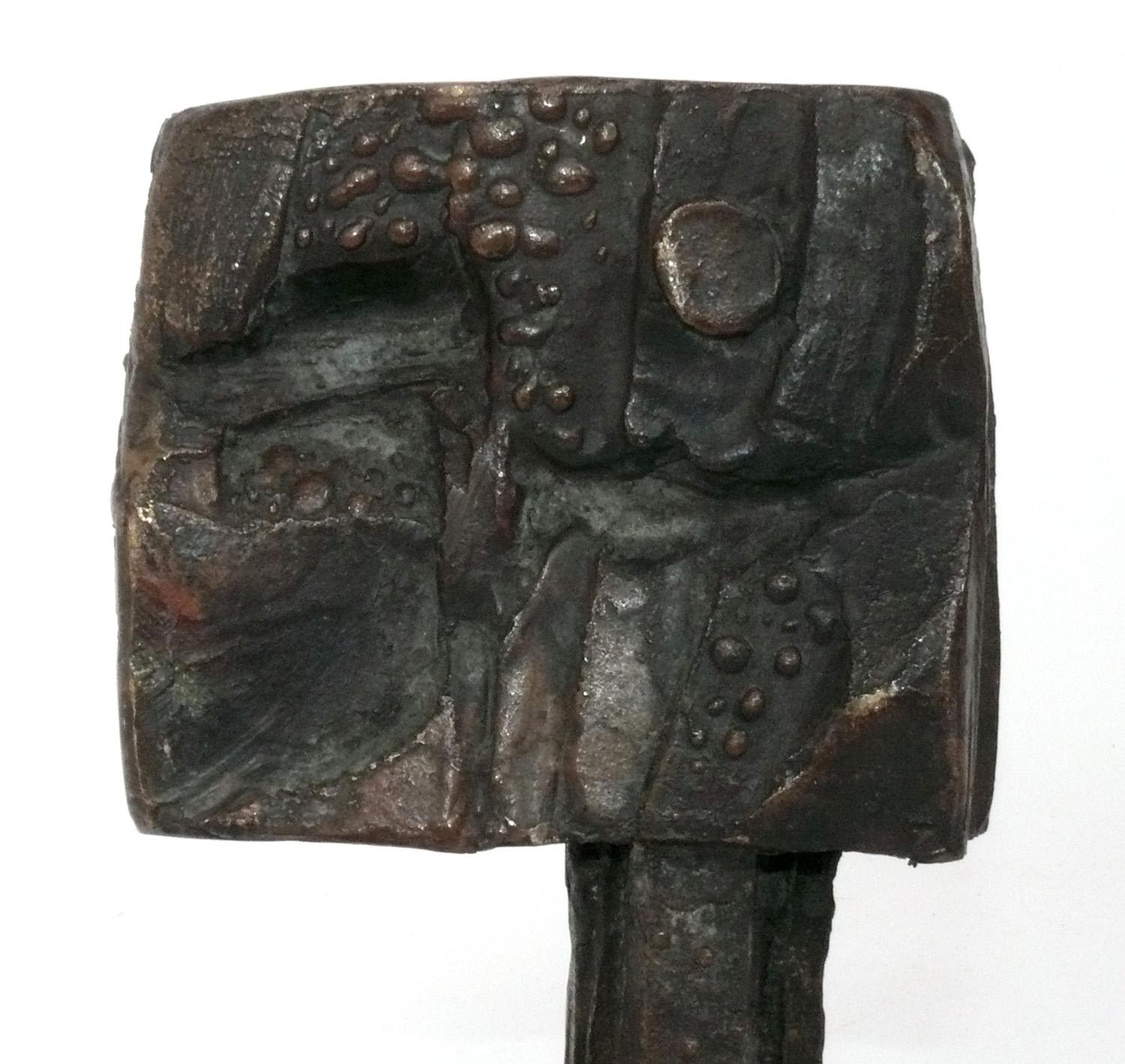 Sculpture abstraite en bronze du milieu du siècle circa 1960 Bon état - En vente à Atlanta, GA