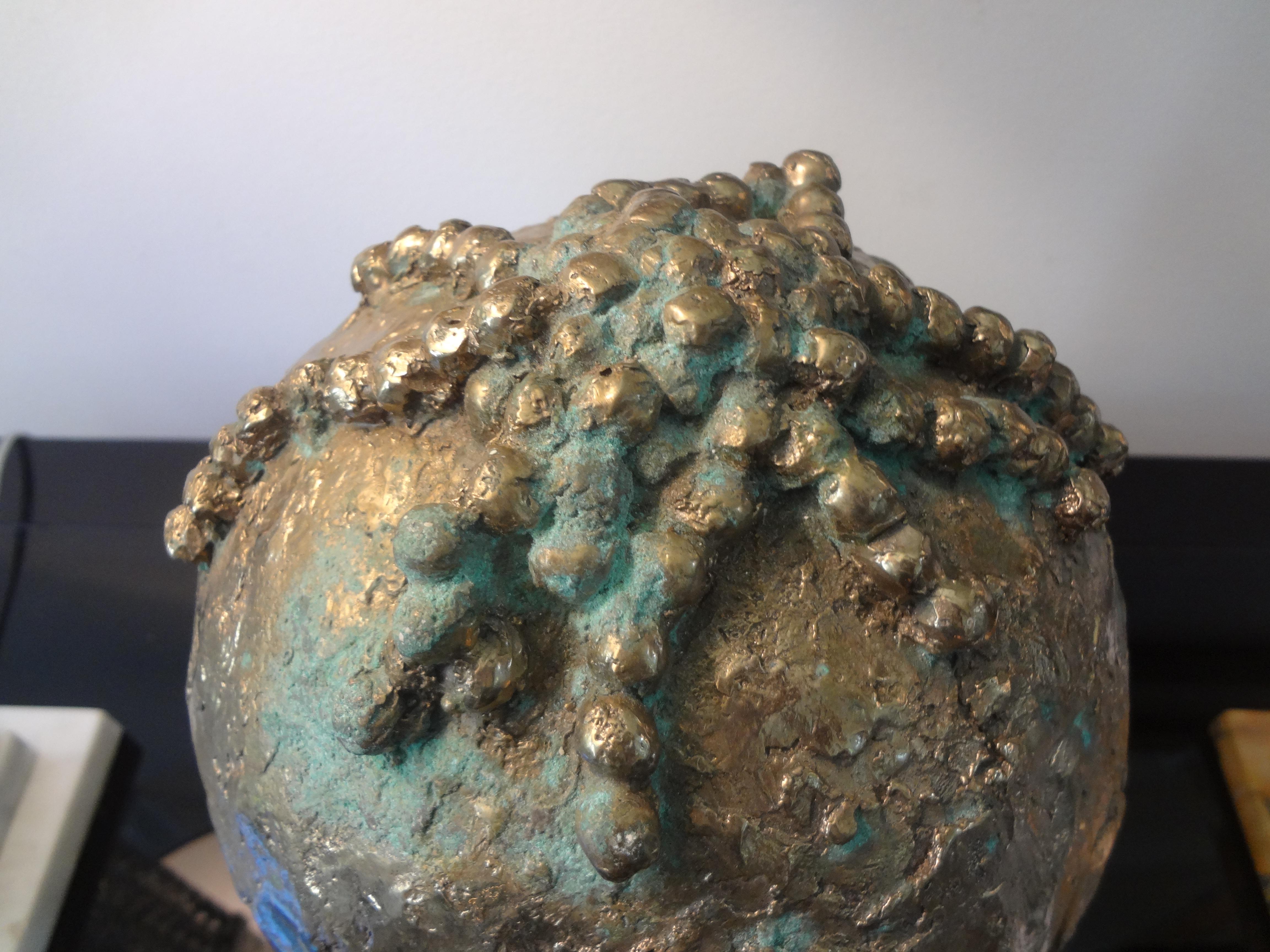 Midcentury Abstract Bronze Sculpture In Good Condition For Sale In Houston, TX