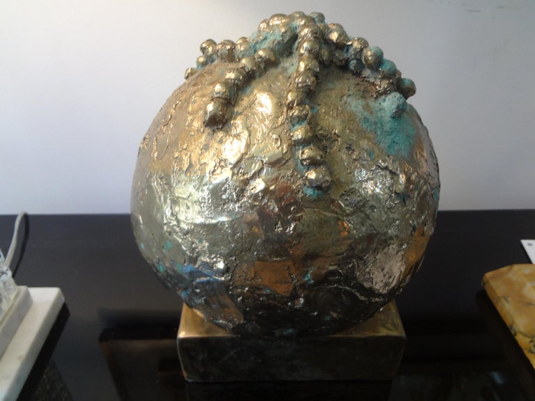 Mid-Century Abstract Bronze Sculpture For Sale at 1stDibs