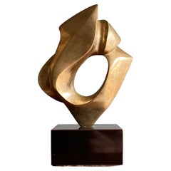 Mid Century Abstract Bronze Sculpture