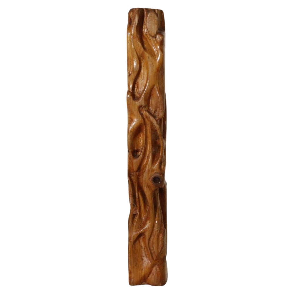 Sculpture abstraite en pin sculpté du milieu du siècle dernier, 1970