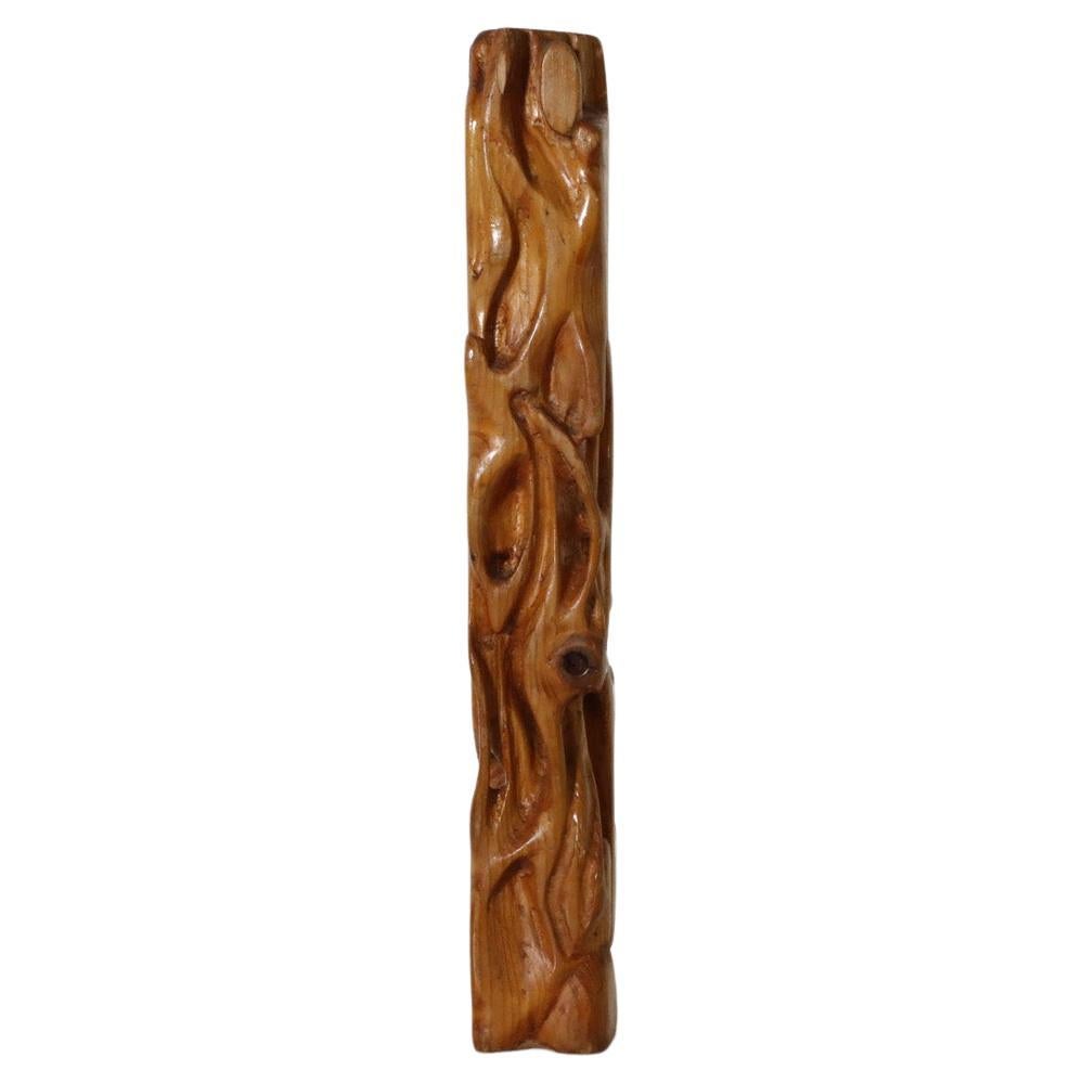 Mid-Century Abstract Carved Pine Sculpture, circa 1970