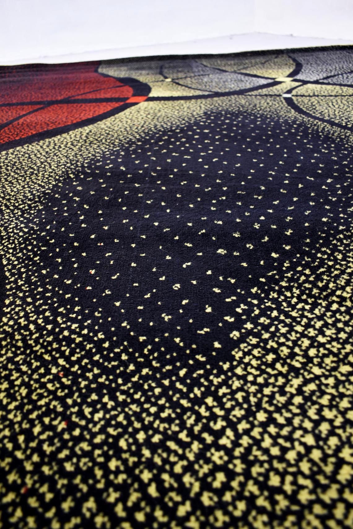 Abstrakter Design-Teppich aus der Mitte des Jahrhunderts (Acryl) im Angebot