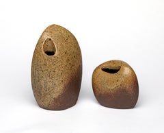 Mid-Century Abstract Design Vases / Pair