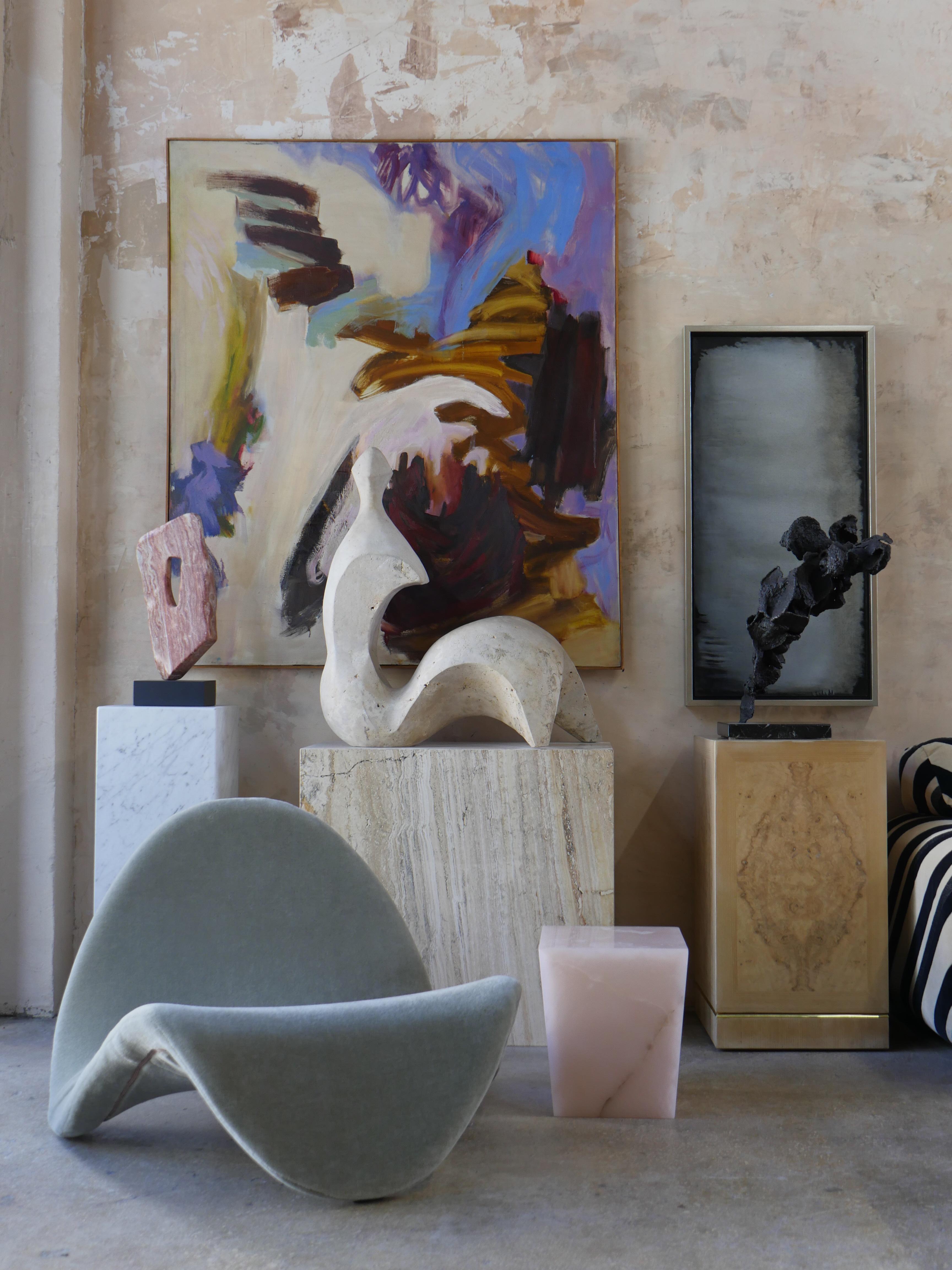 Large Mid-Century Abstract Expressionism Framed Oil on Canvas Painting im Zustand „Gut“ im Angebot in Miami, FL