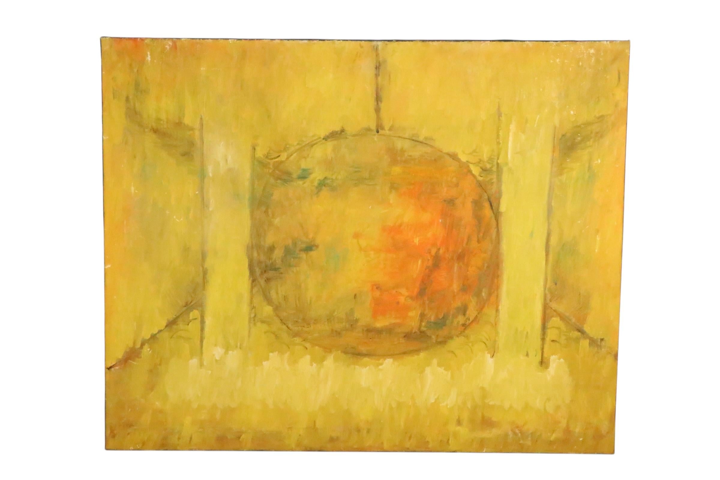 Abstraktes expressionistisches Acrylgemälde von Jules Granowitz aus der Mitte des Jahrhunderts, ca. 1950er Jahre im Angebot 6