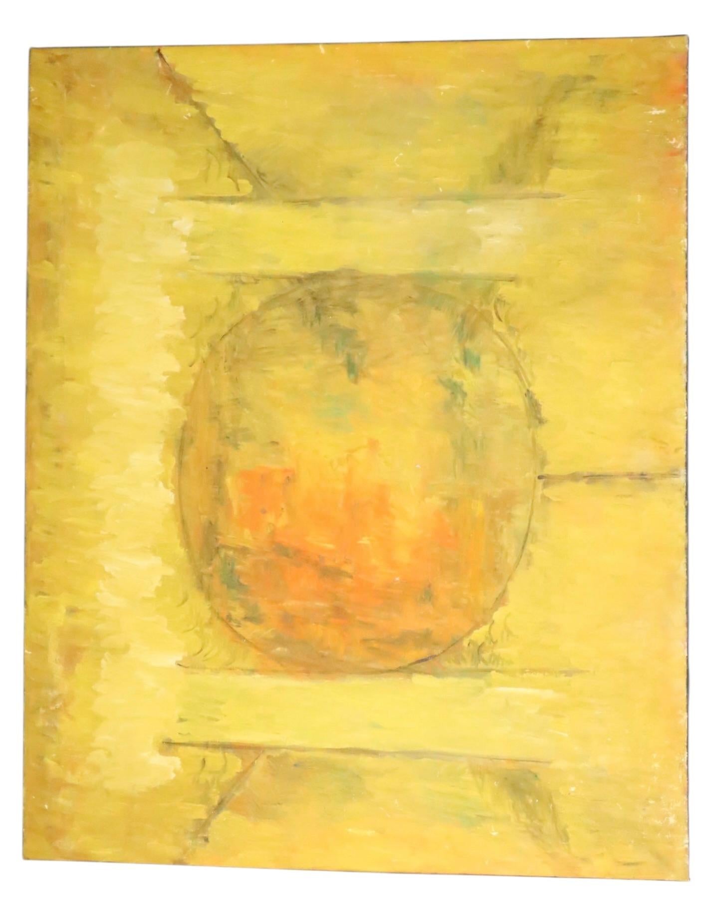 Abstraktes expressionistisches Acrylgemälde von Jules Granowitz aus der Mitte des Jahrhunderts, ca. 1950er Jahre (Moderne der Mitte des Jahrhunderts) im Angebot