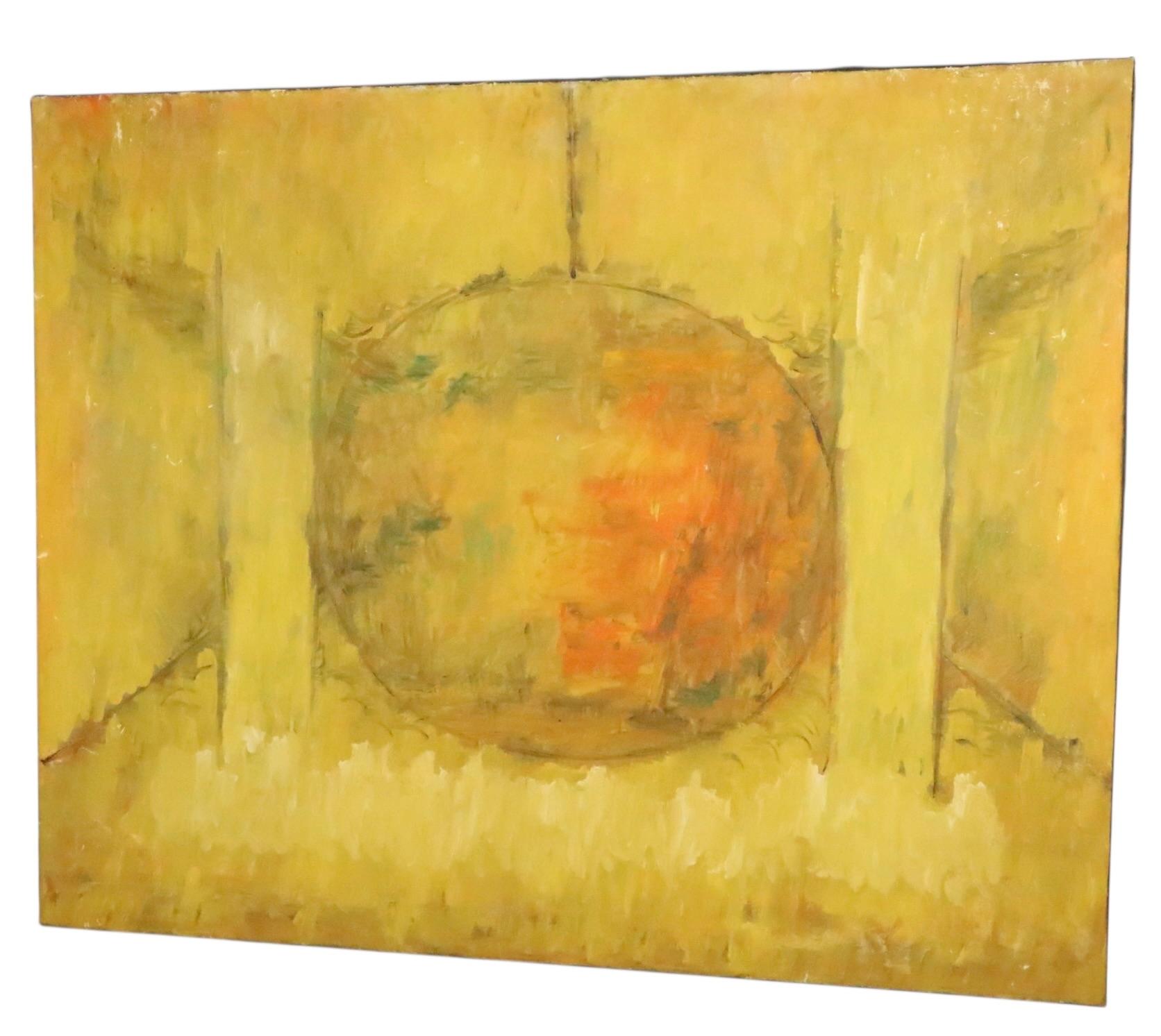 Abstraktes expressionistisches Acrylgemälde von Jules Granowitz aus der Mitte des Jahrhunderts, ca. 1950er Jahre im Zustand „Gut“ im Angebot in New York, NY