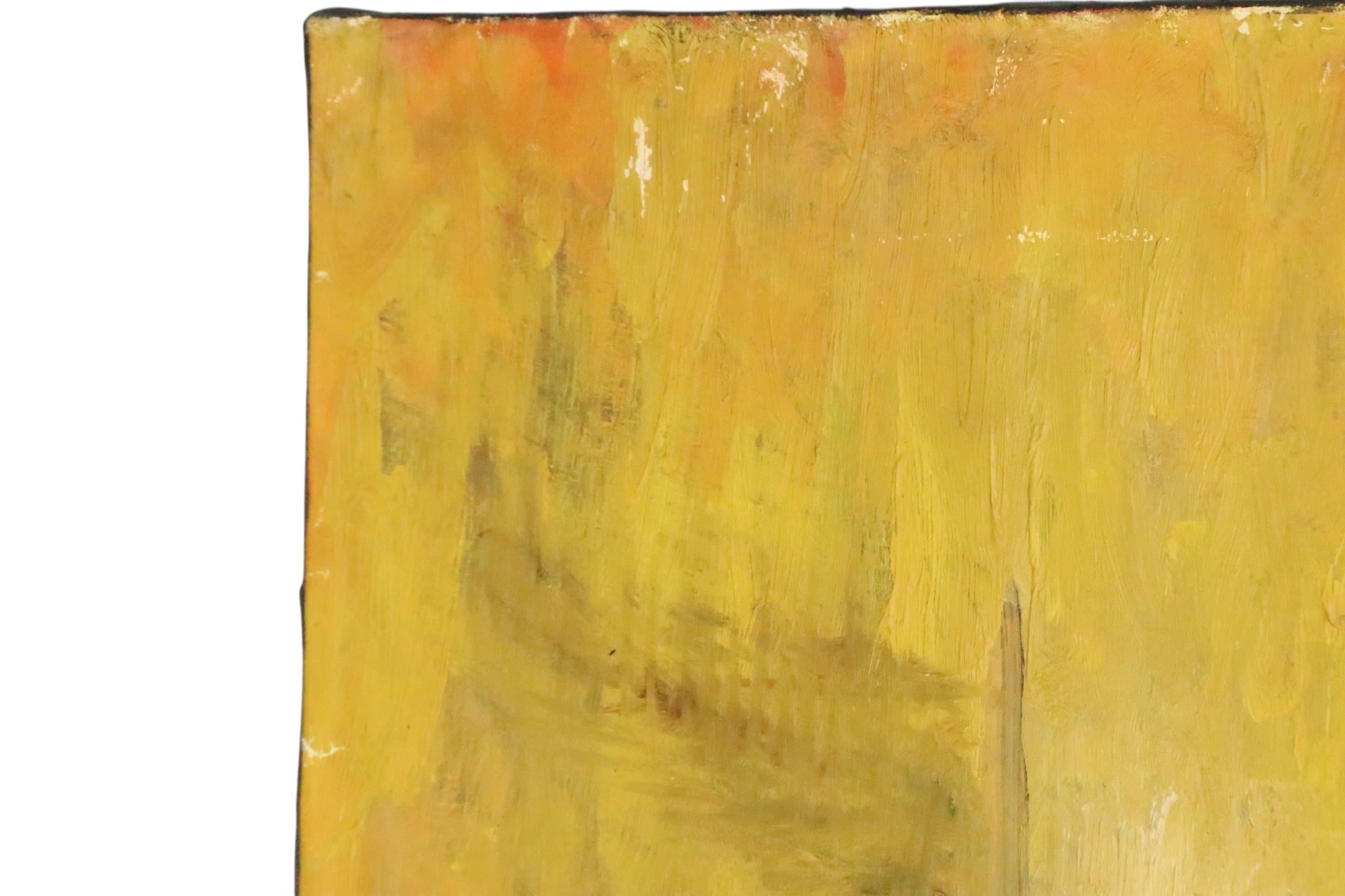 Abstraktes expressionistisches Acrylgemälde von Jules Granowitz aus der Mitte des Jahrhunderts, ca. 1950er Jahre (Leinwand) im Angebot