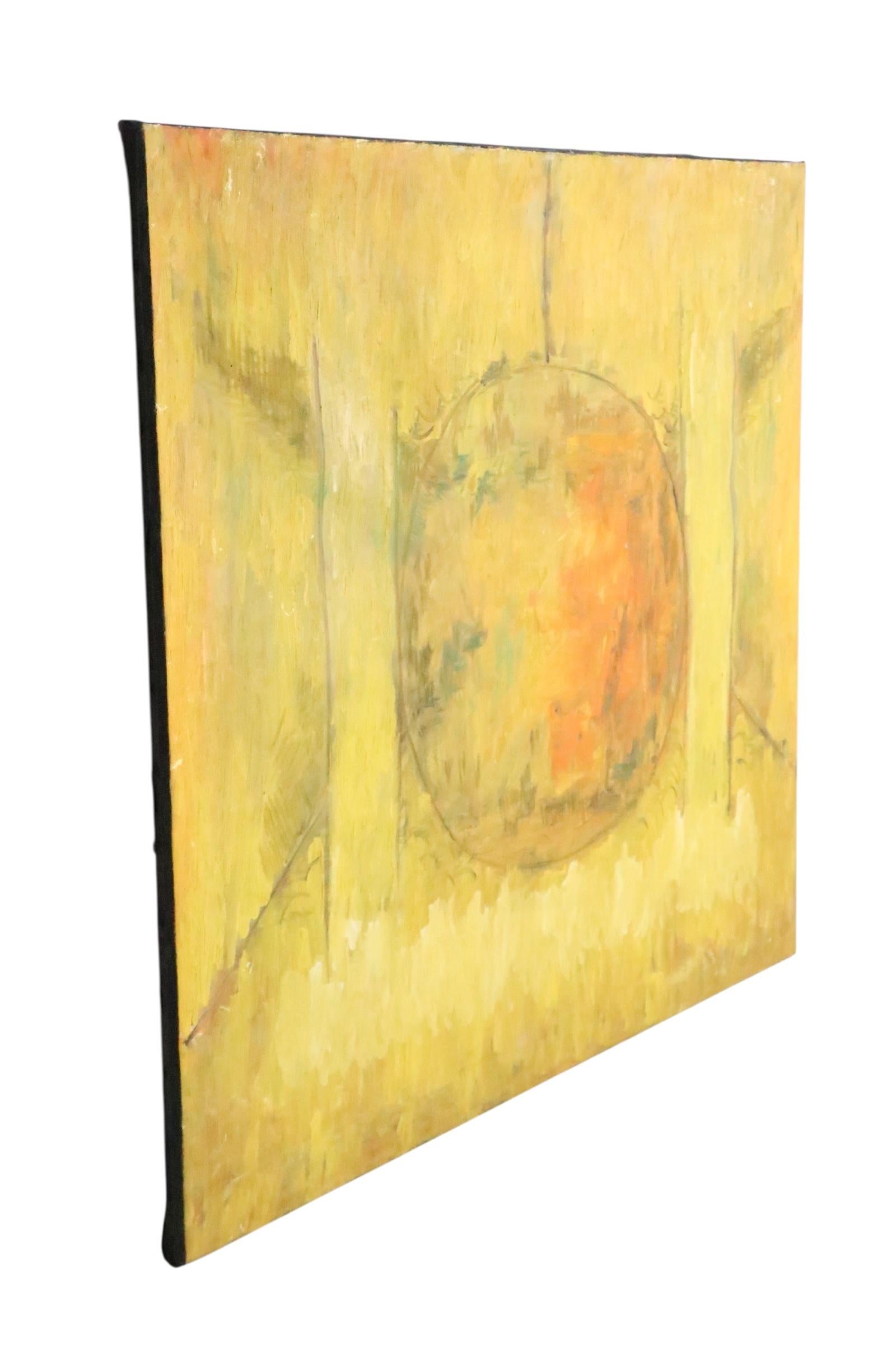 Abstraktes expressionistisches Acrylgemälde von Jules Granowitz aus der Mitte des Jahrhunderts, ca. 1950er Jahre im Angebot 1