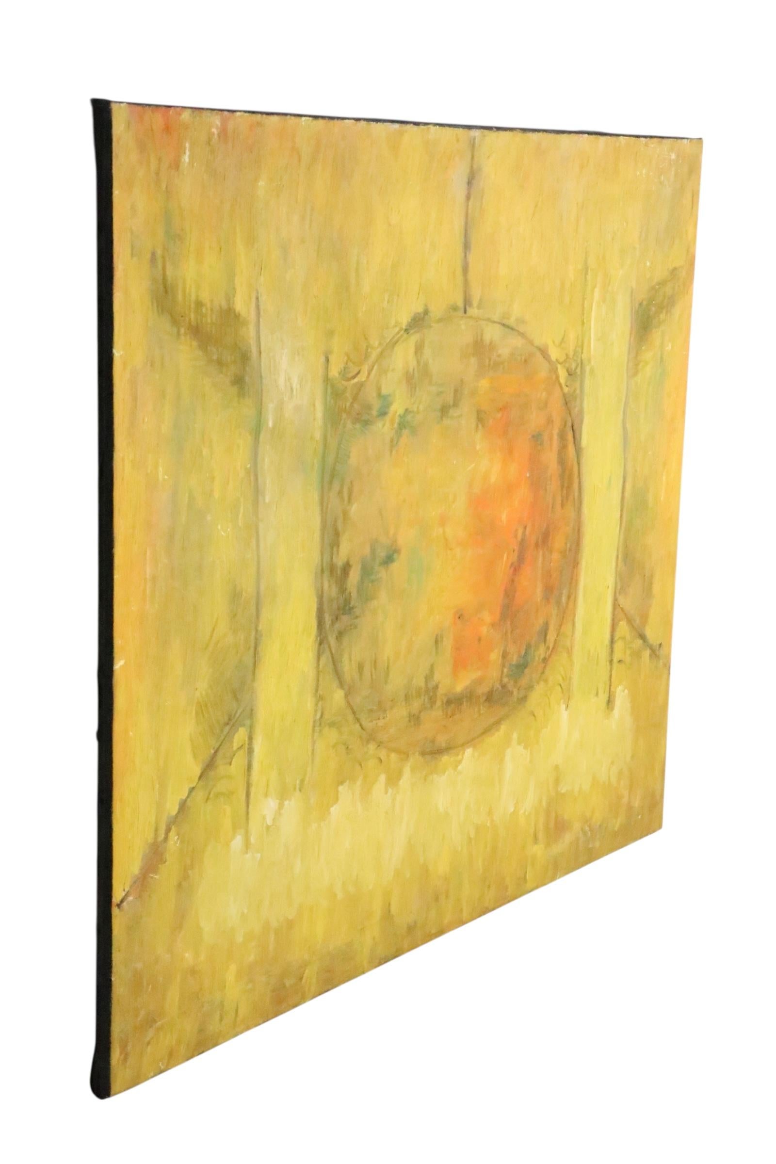 Abstraktes expressionistisches Acrylgemälde von Jules Granowitz aus der Mitte des Jahrhunderts, ca. 1950er Jahre im Angebot 2