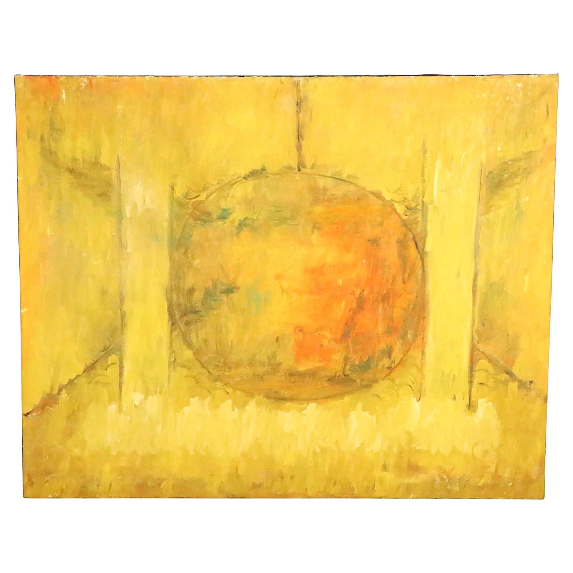 Abstraktes expressionistisches Acrylgemälde von Jules Granowitz aus der Mitte des Jahrhunderts, ca. 1950er Jahre