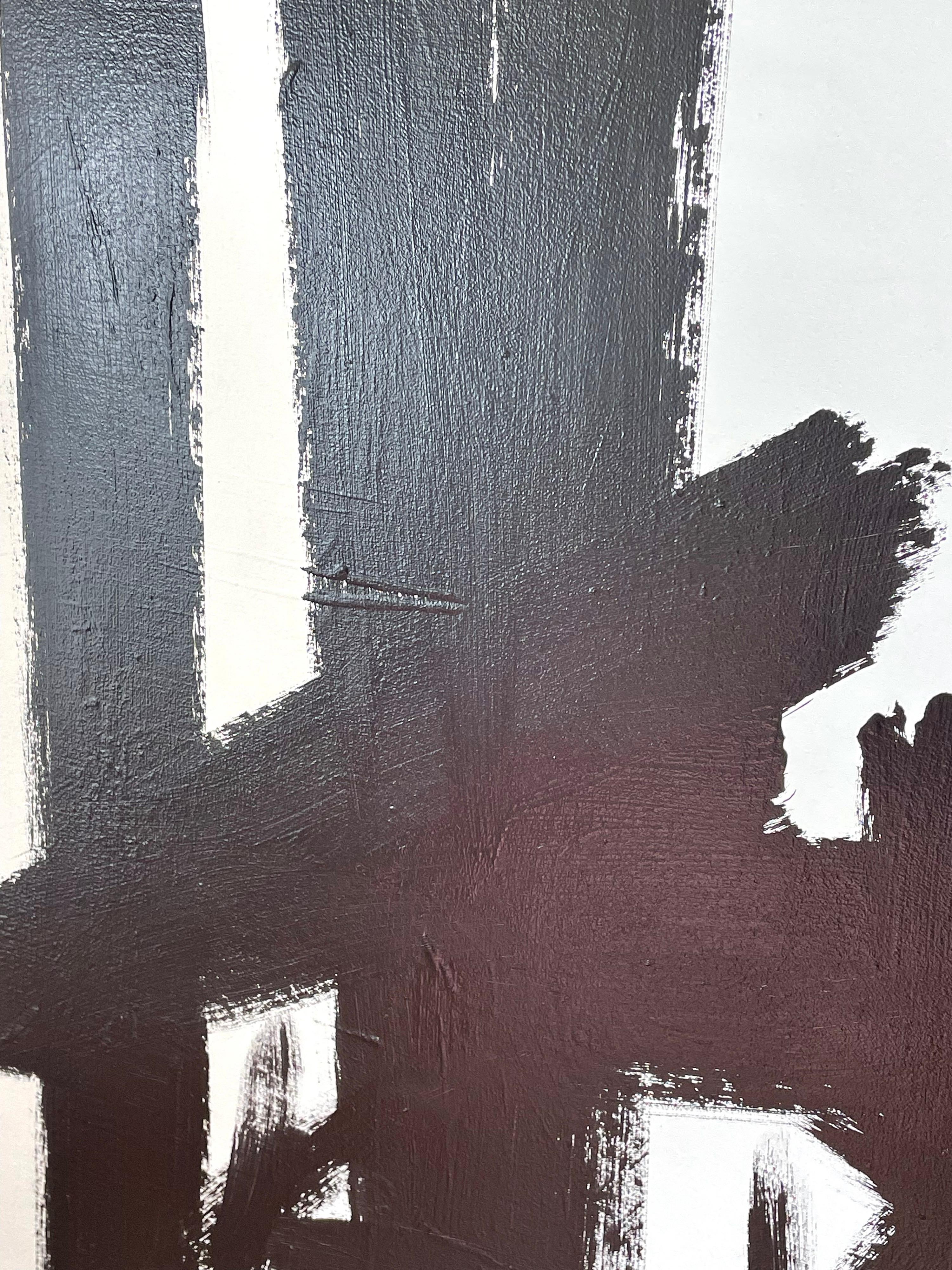 American Mid Century Abstract Expressionist Painting in the Style of Franz Kline