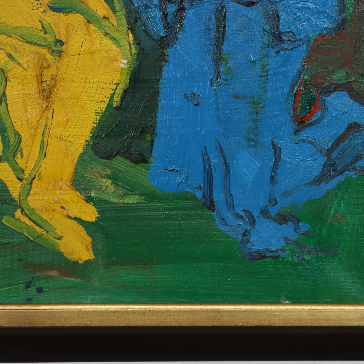 Peinture à l'huile abstraite du milieu du siècle dernier de Williamson Mayo  en vente 3