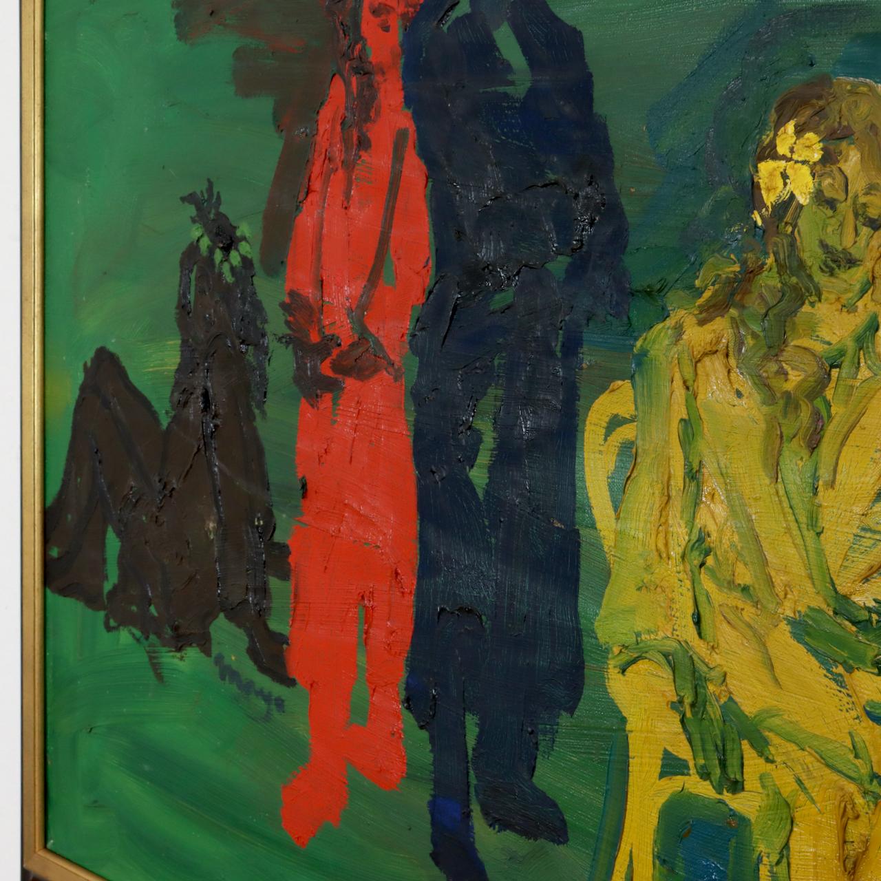 Mid Century Abstract Figurative Oil Painting by Williamson Mayo 4