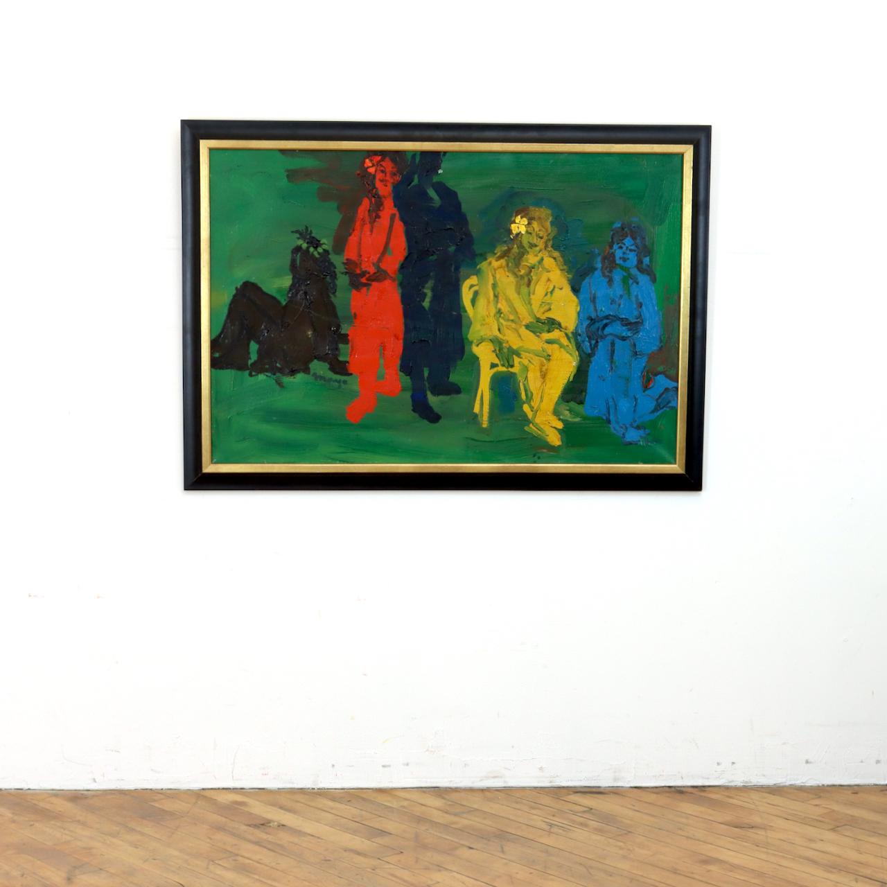 Expressionniste Peinture à l'huile abstraite du milieu du siècle dernier de Williamson Mayo  en vente