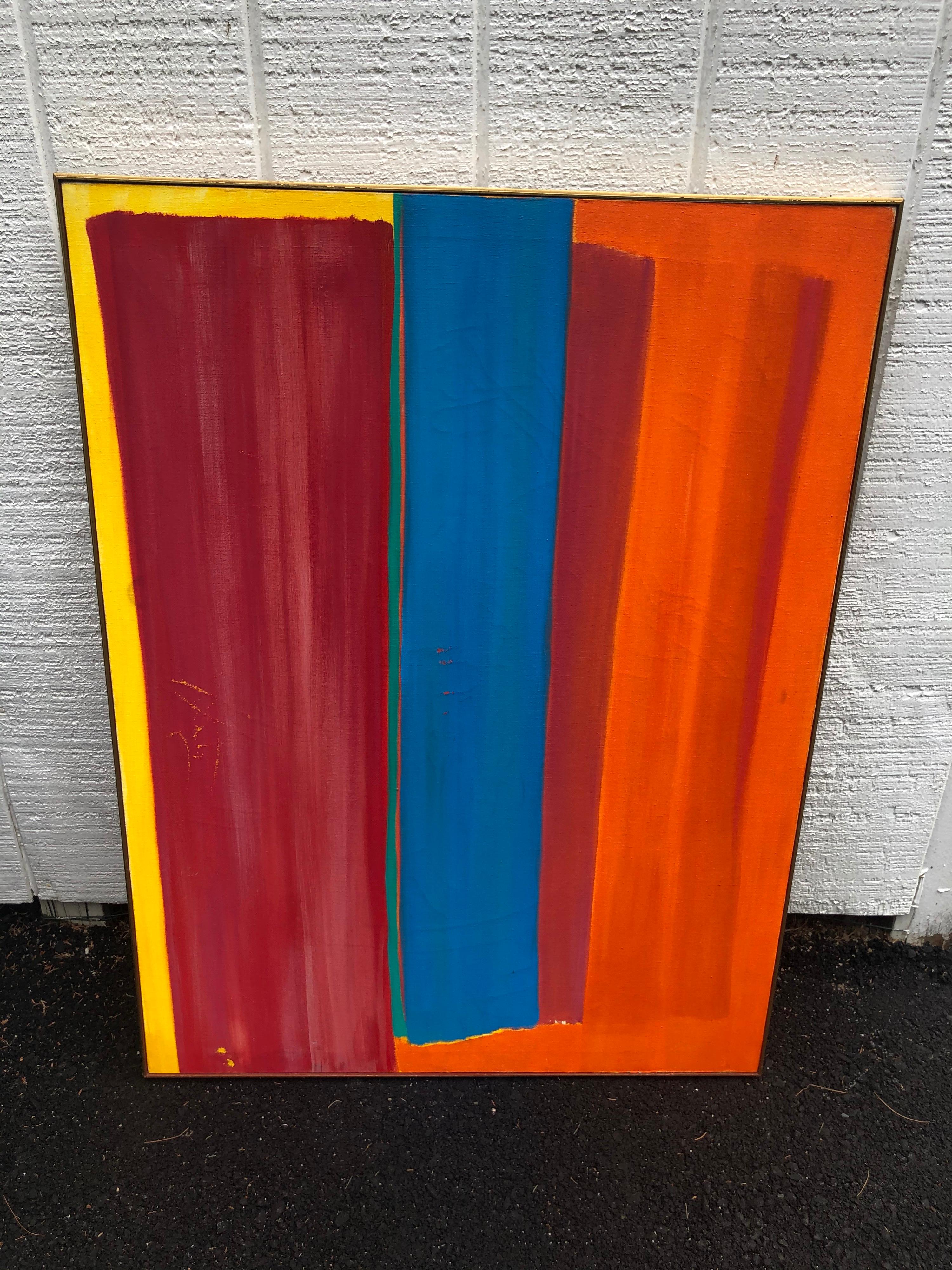 Mid-Century Modern Mid Century Abstract in Primary Colors For Sale