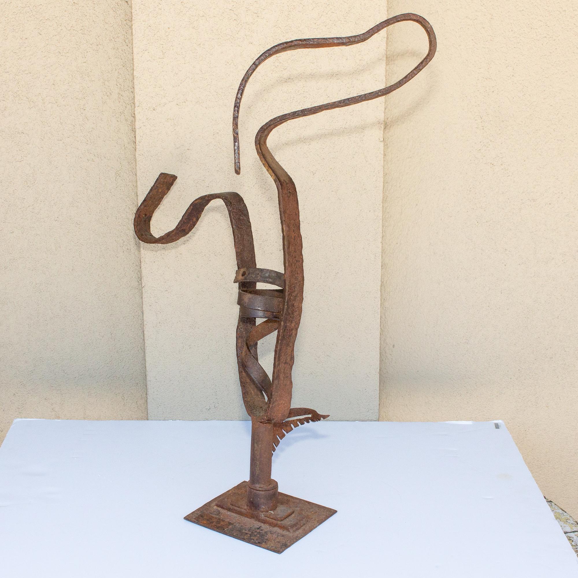 Midcentury Abstract Iron Sculpture found in France 5