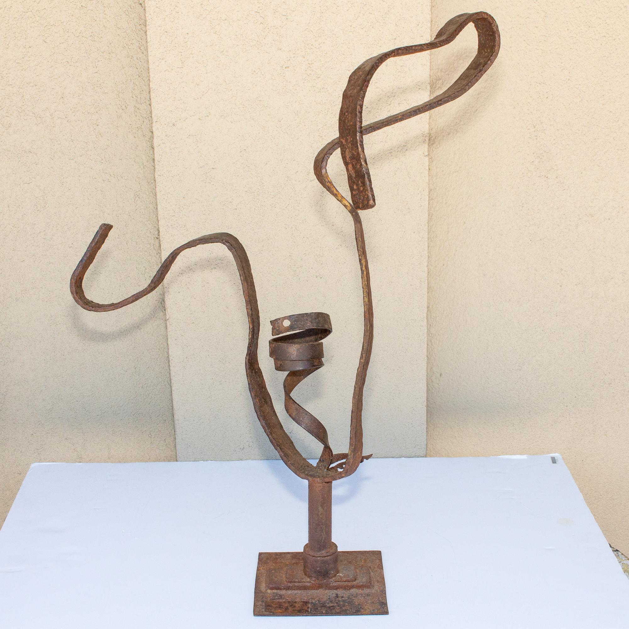 Midcentury Abstract Iron Sculpture found in France 6