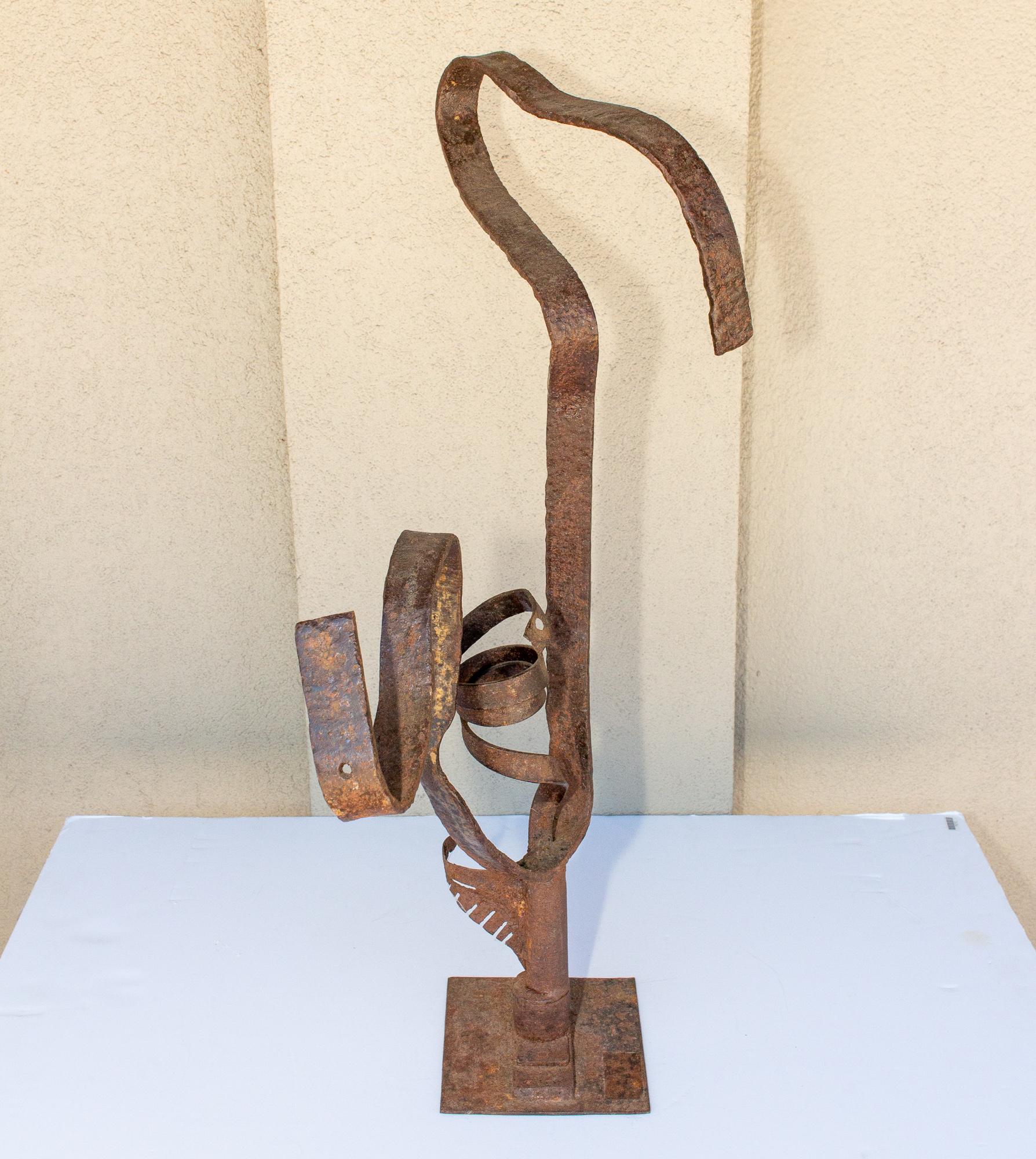Midcentury Abstract Iron Sculpture found in France 7