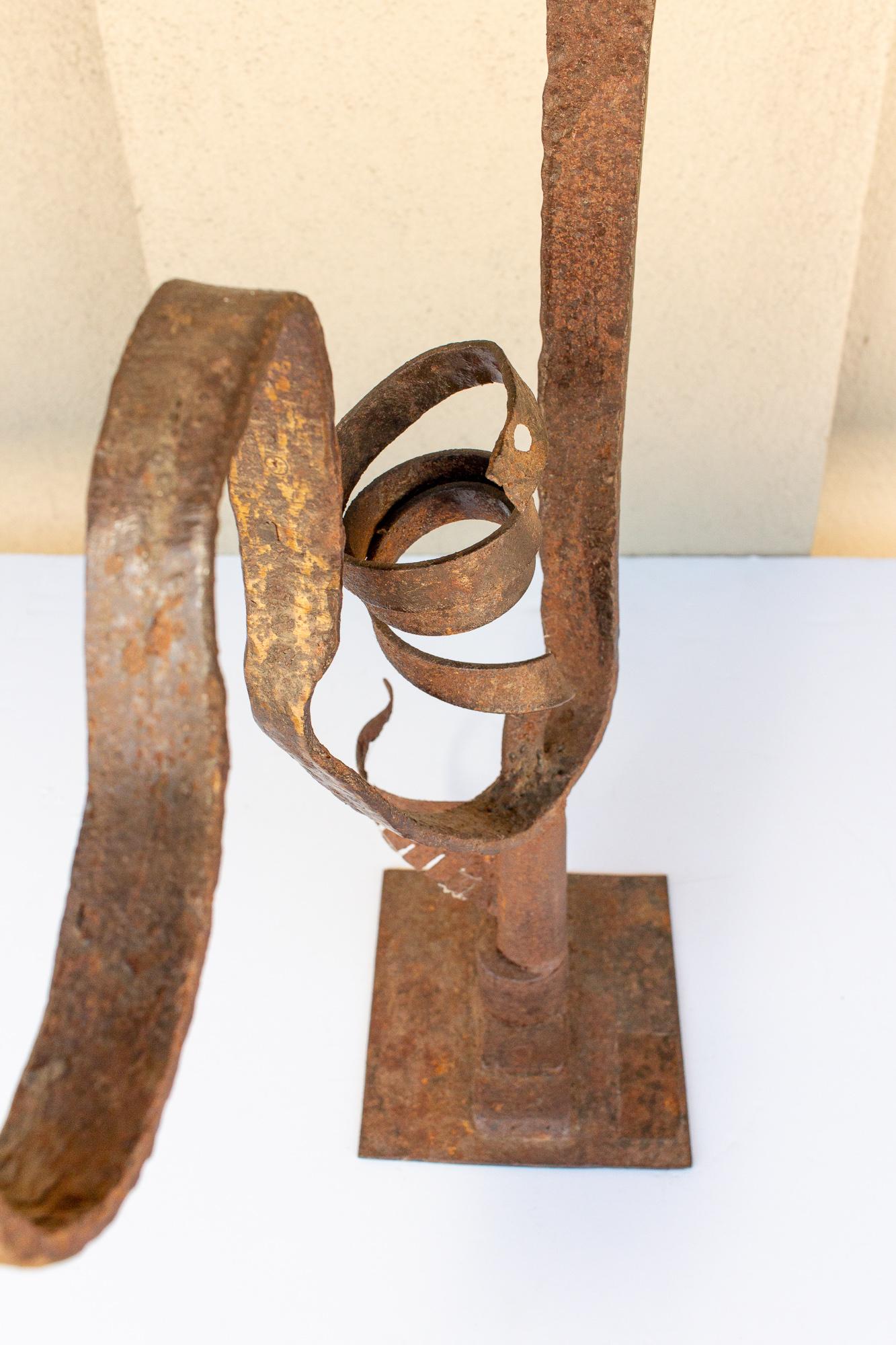 Midcentury Abstract Iron Sculpture found in France 8