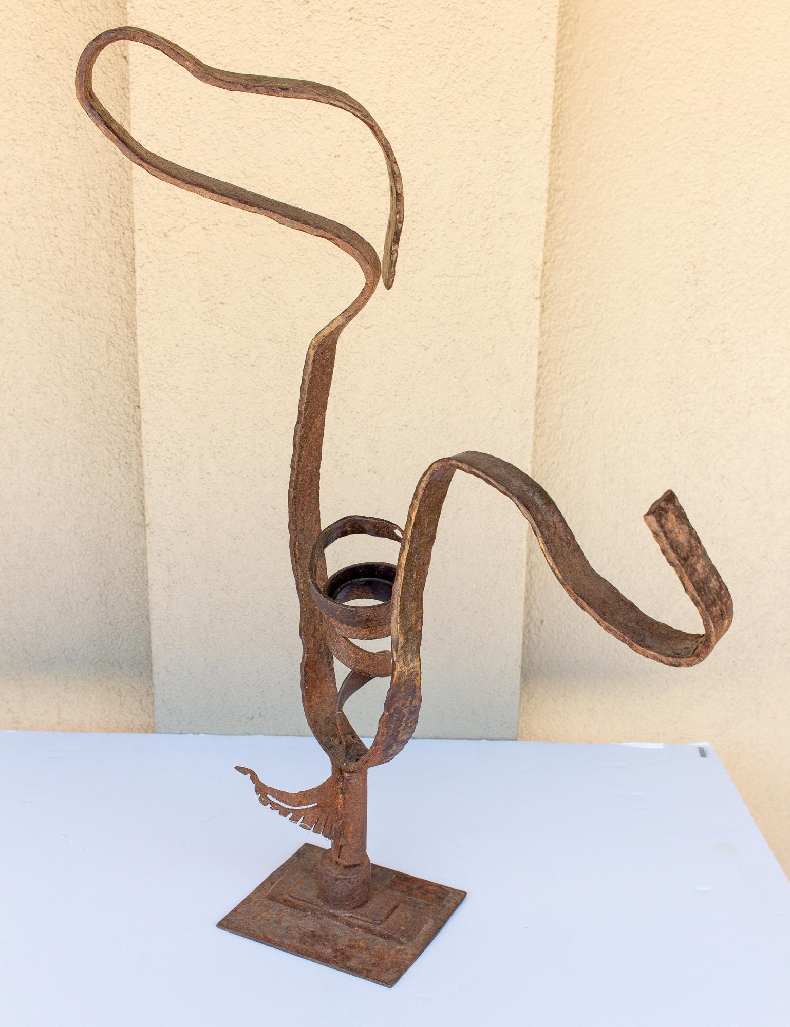 Midcentury Abstract Iron Sculpture found in France 9