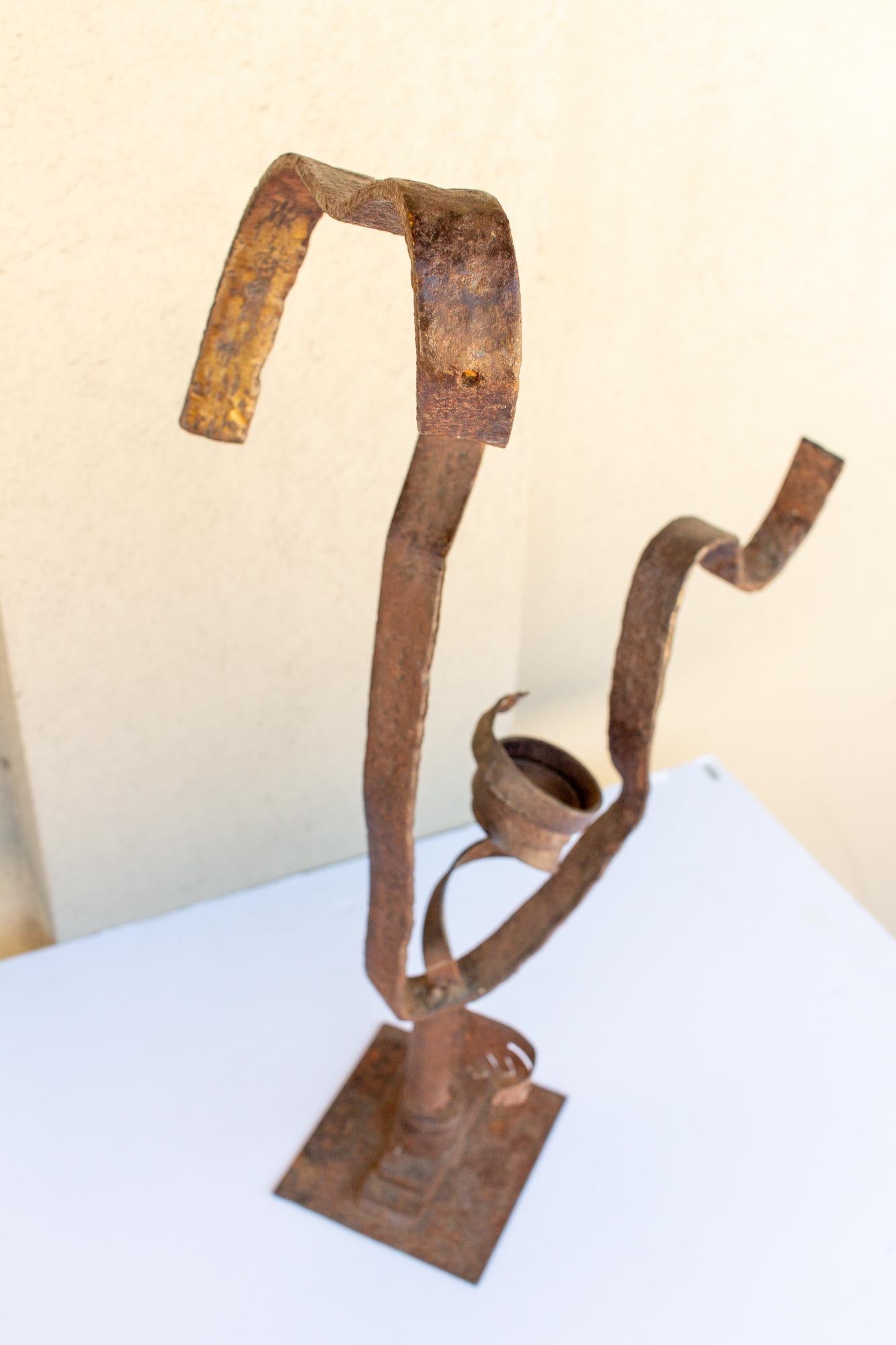 Midcentury Abstract Iron Sculpture found in France In Good Condition In Houston, TX