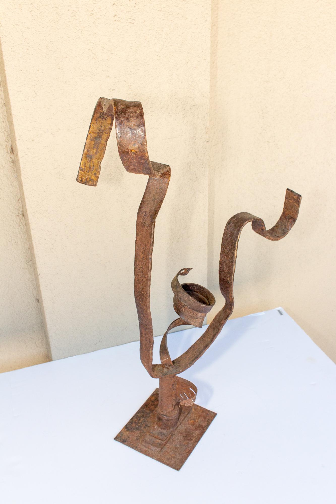 20th Century Midcentury Abstract Iron Sculpture found in France