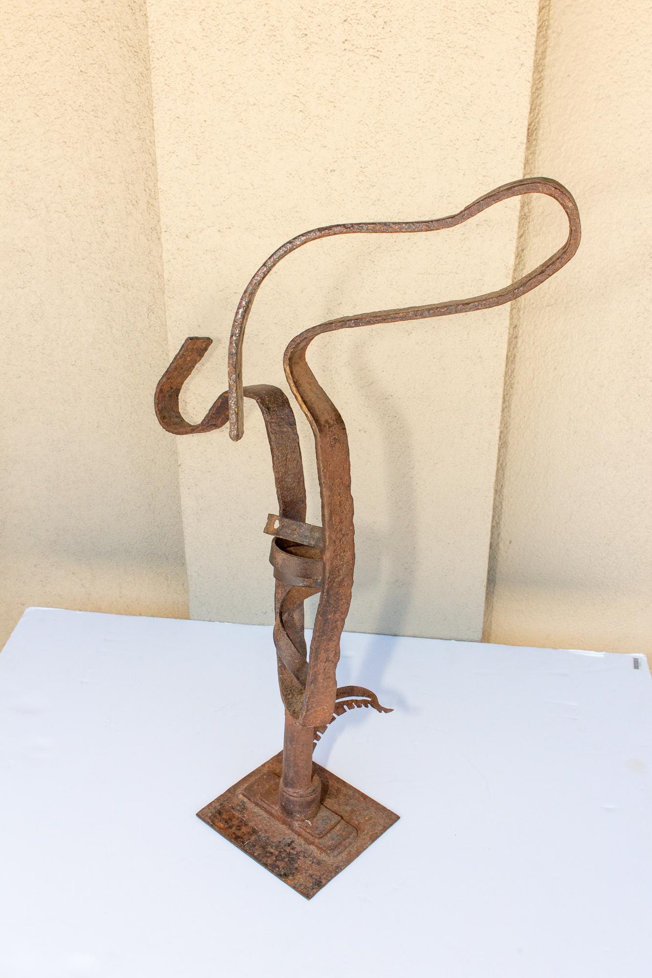Midcentury Abstract Iron Sculpture found in France 2