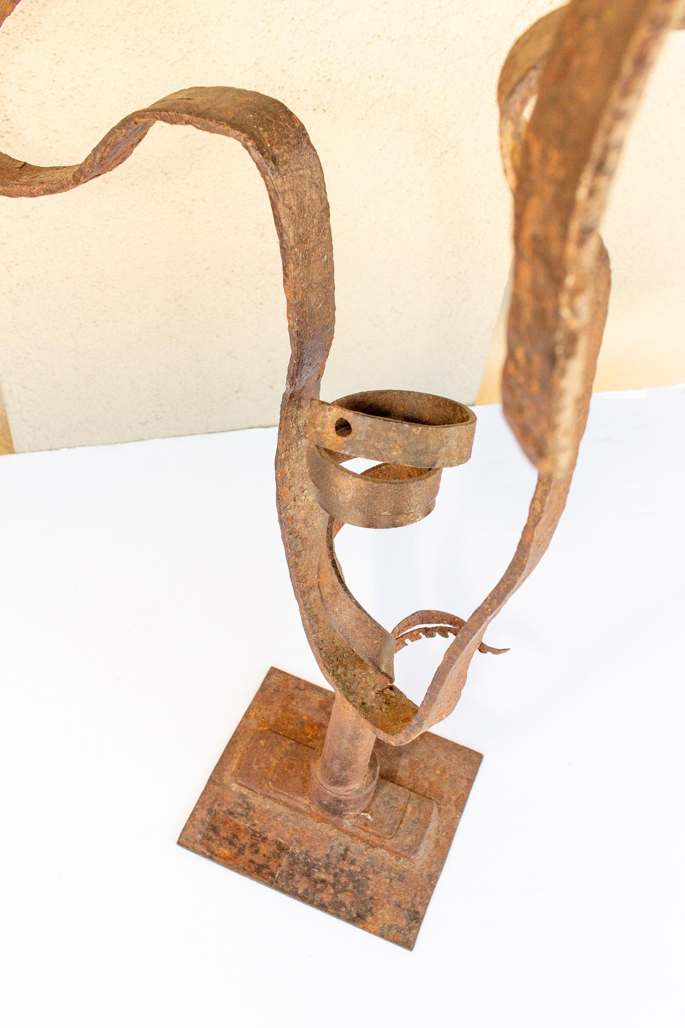 Midcentury Abstract Iron Sculpture found in France 3