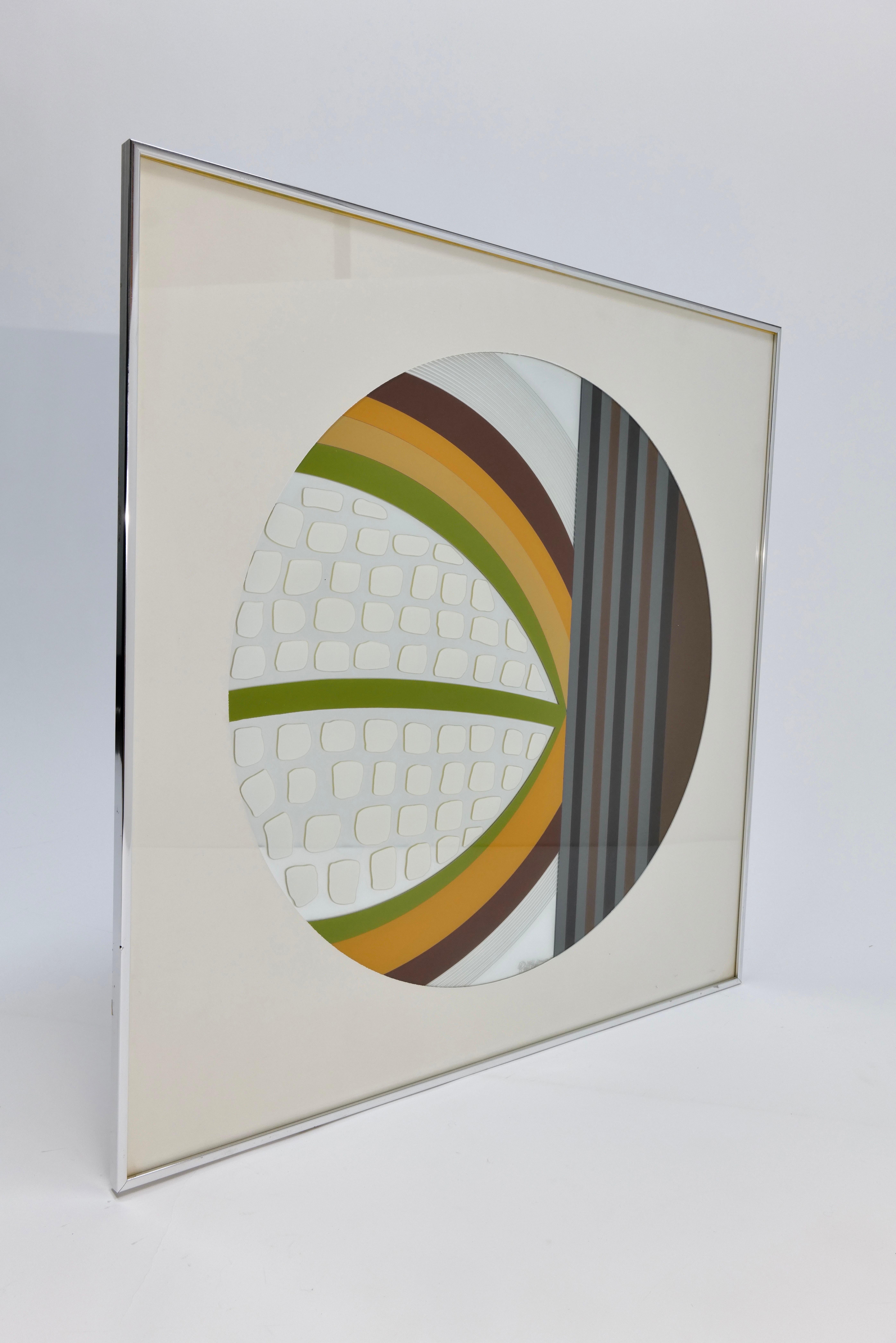 Mid Century Abstract Mirror Wall Art For Sale 4