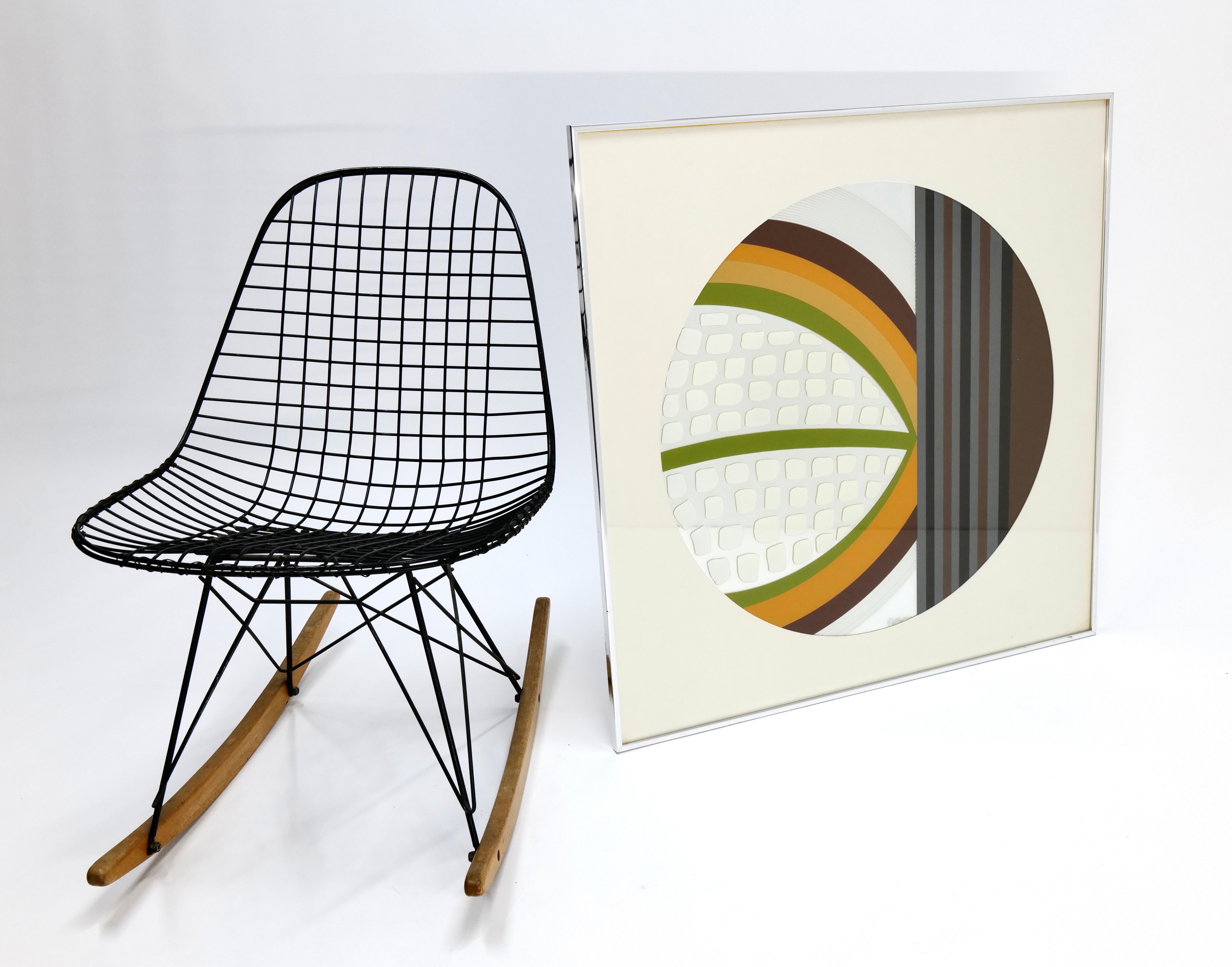 Mid Century Abstract Mirror Wall Art For Sale 6