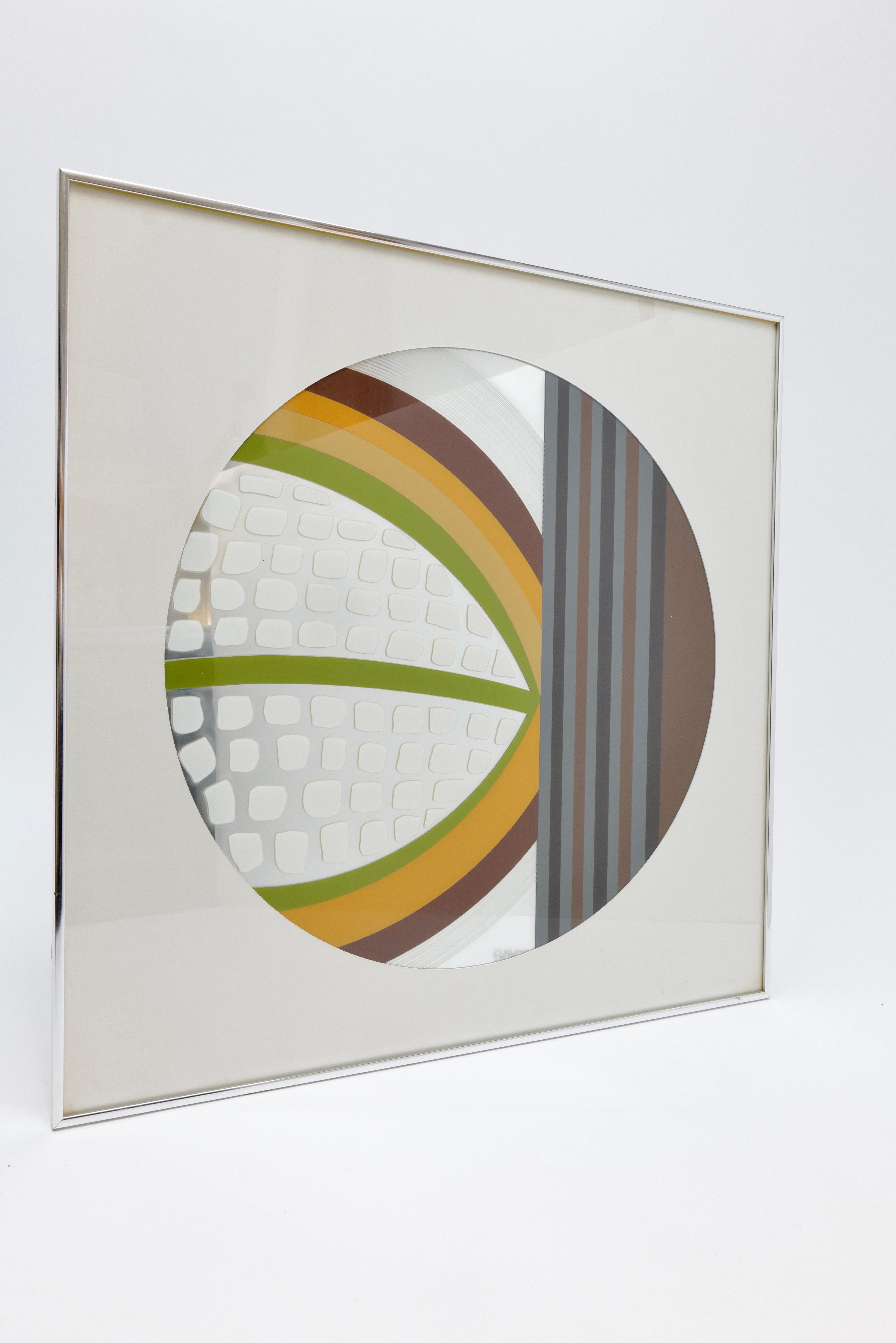 Mid Century Abstract Mirror Wall Art For Sale 10