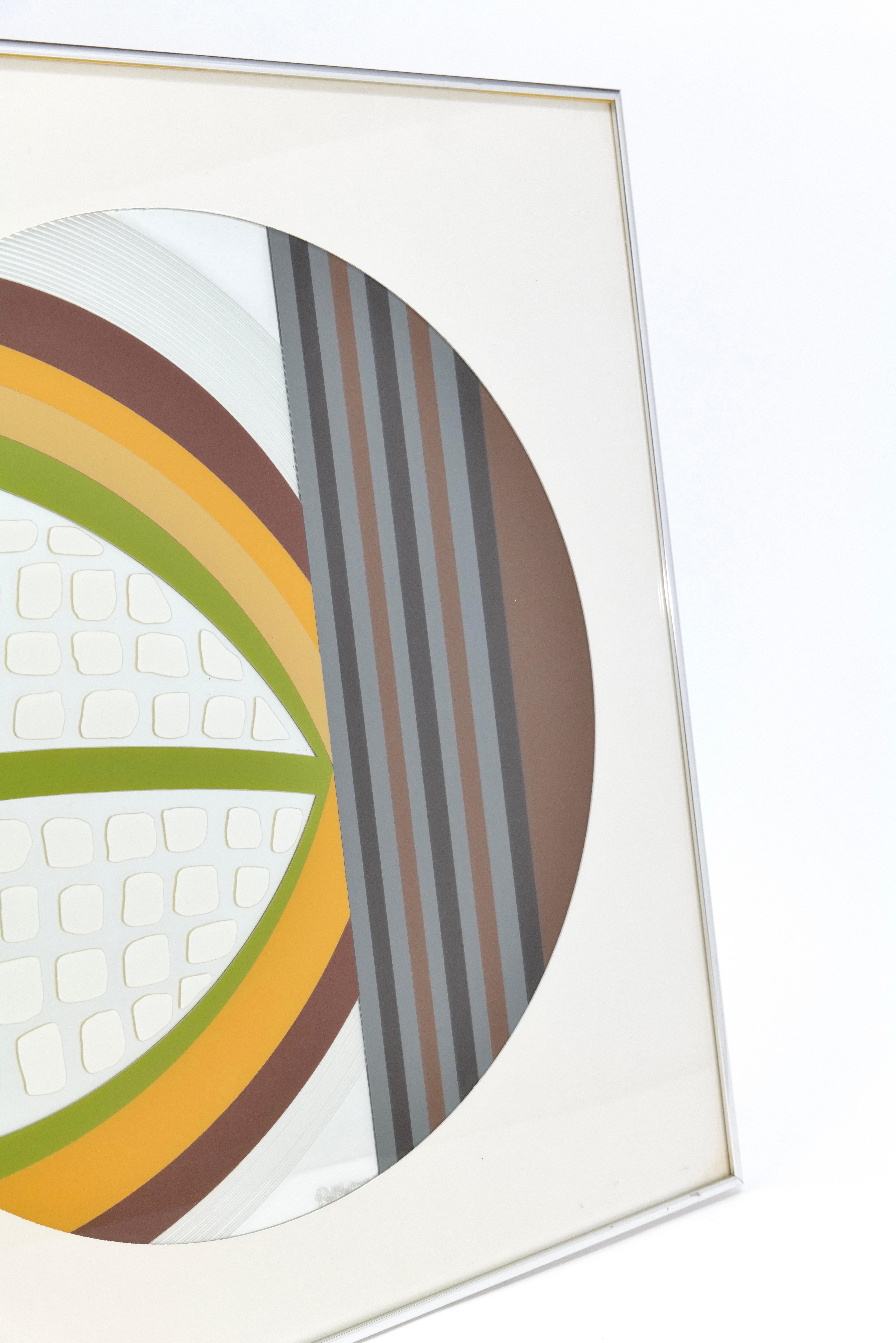 Mid Century Abstract Mirror Wall Art In Good Condition For Sale In Oklahoma City, OK