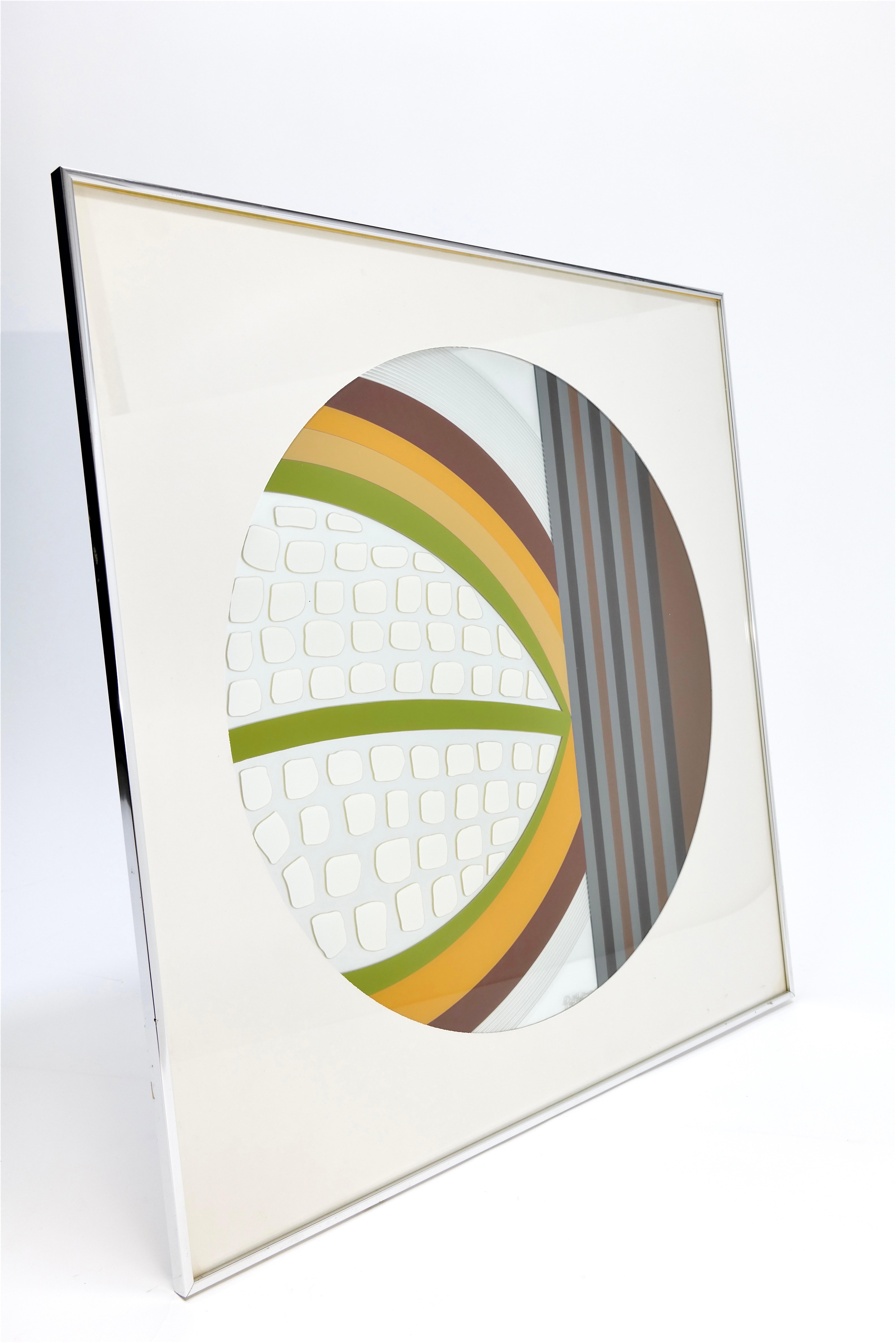20th Century Mid Century Abstract Mirror Wall Art For Sale