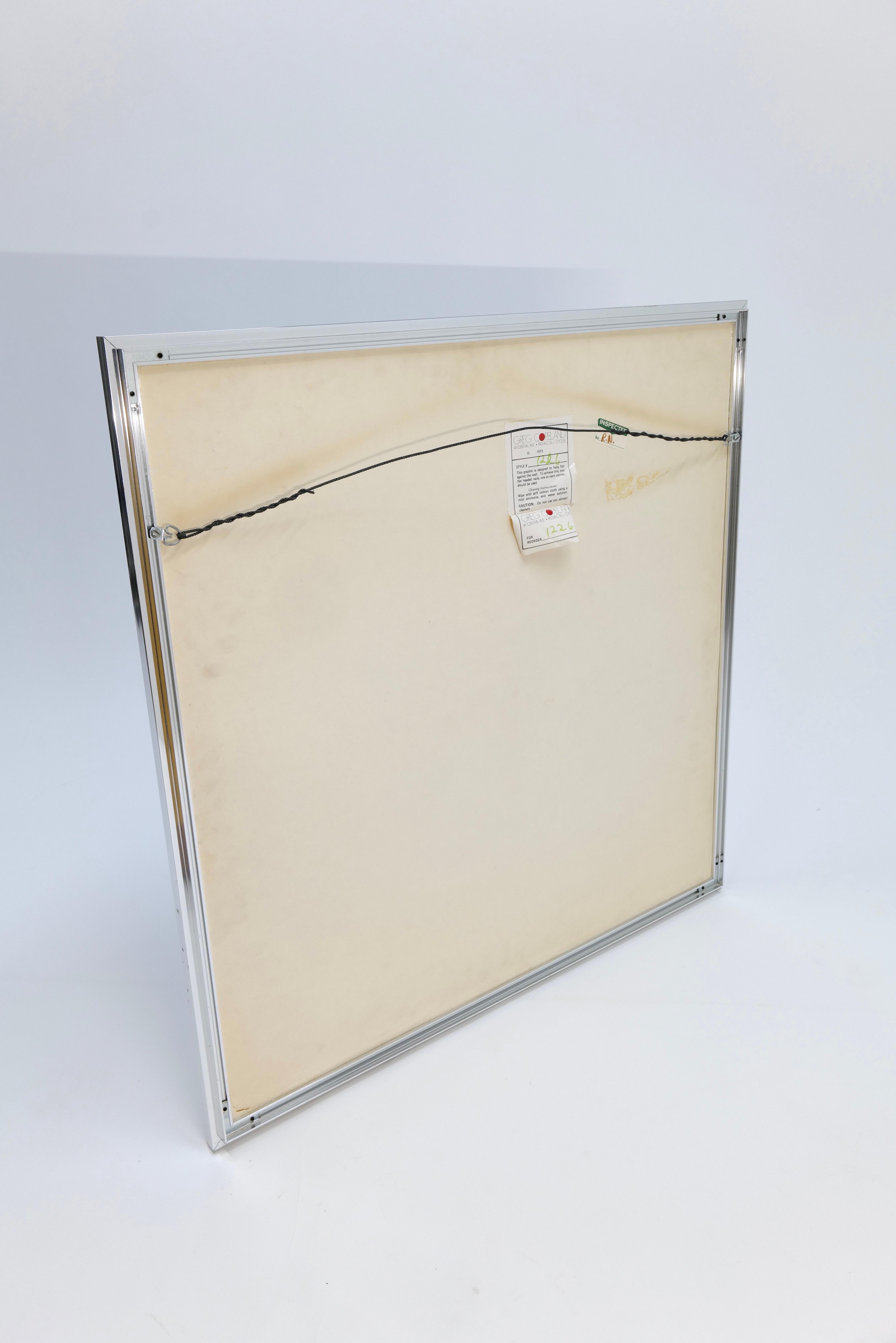 Glass Mid Century Abstract Mirror Wall Art For Sale