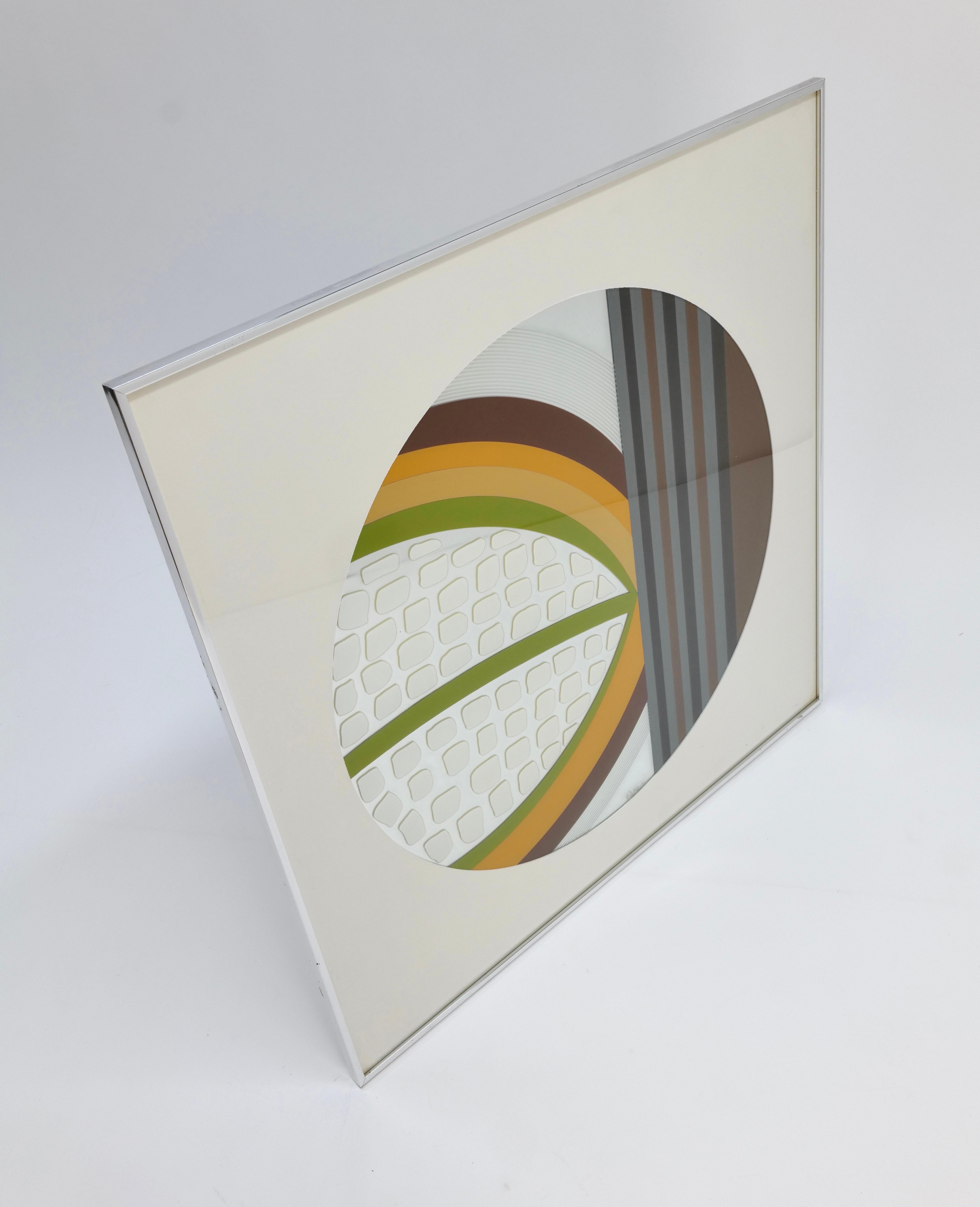 Mid Century Abstract Mirror Wall Art For Sale 1
