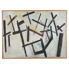 Mid-Century Abstract Mixed Media Piece by Stella Rankin