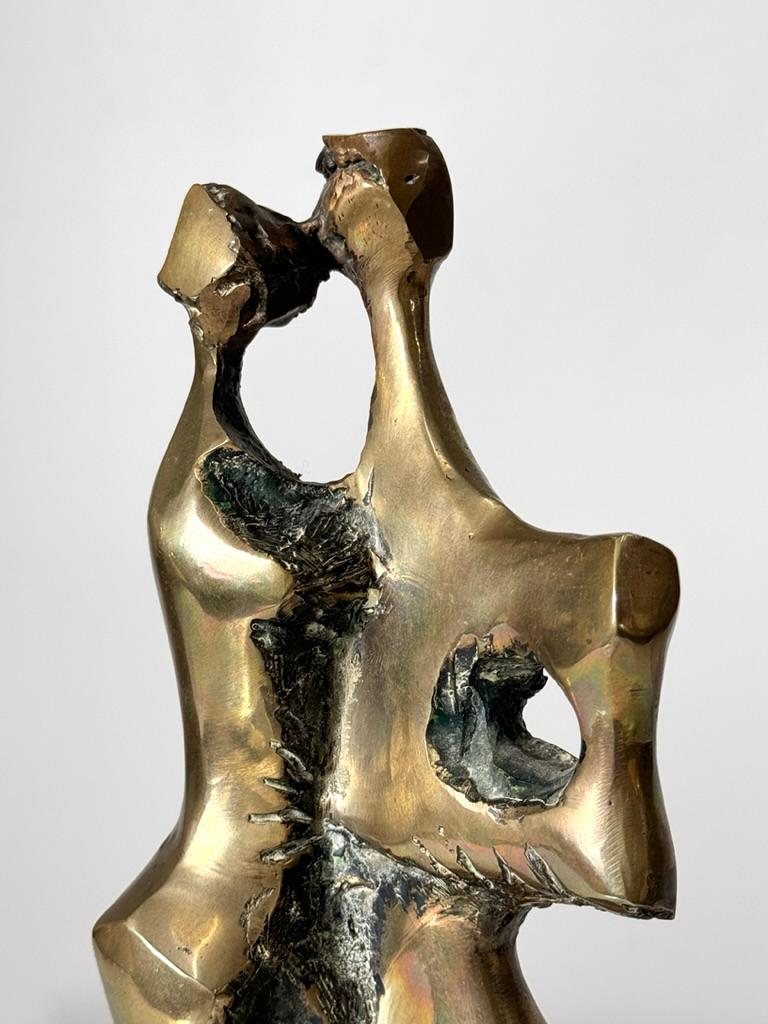 Mid-20th Century Mid Century Abstract Modern Brutalist Bronze Sculpture by Pamela Stump Walsh