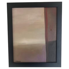 Mid Century Abstract Modern Painting by F. Brown